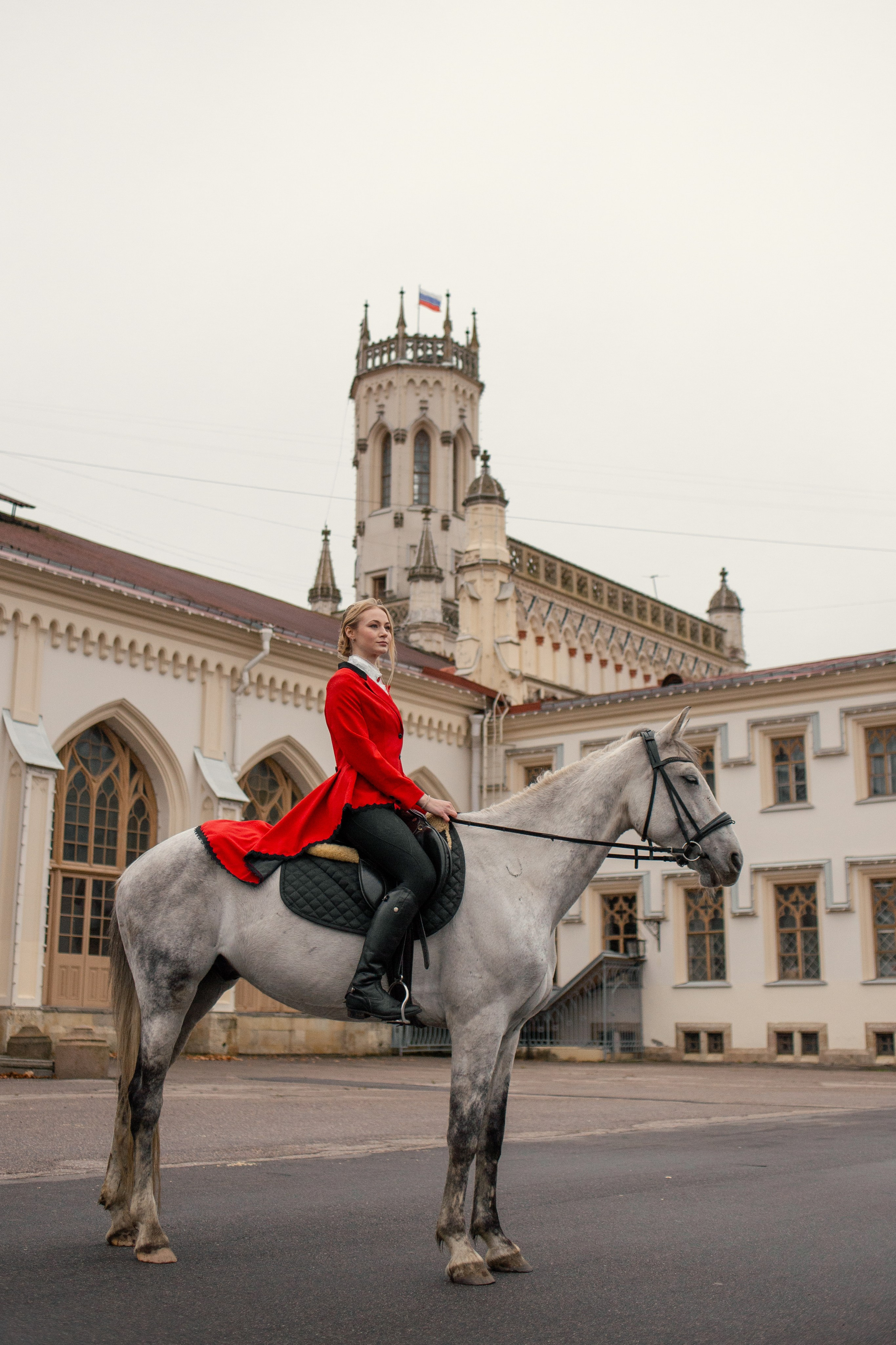 Настя и орловский рысак Павел