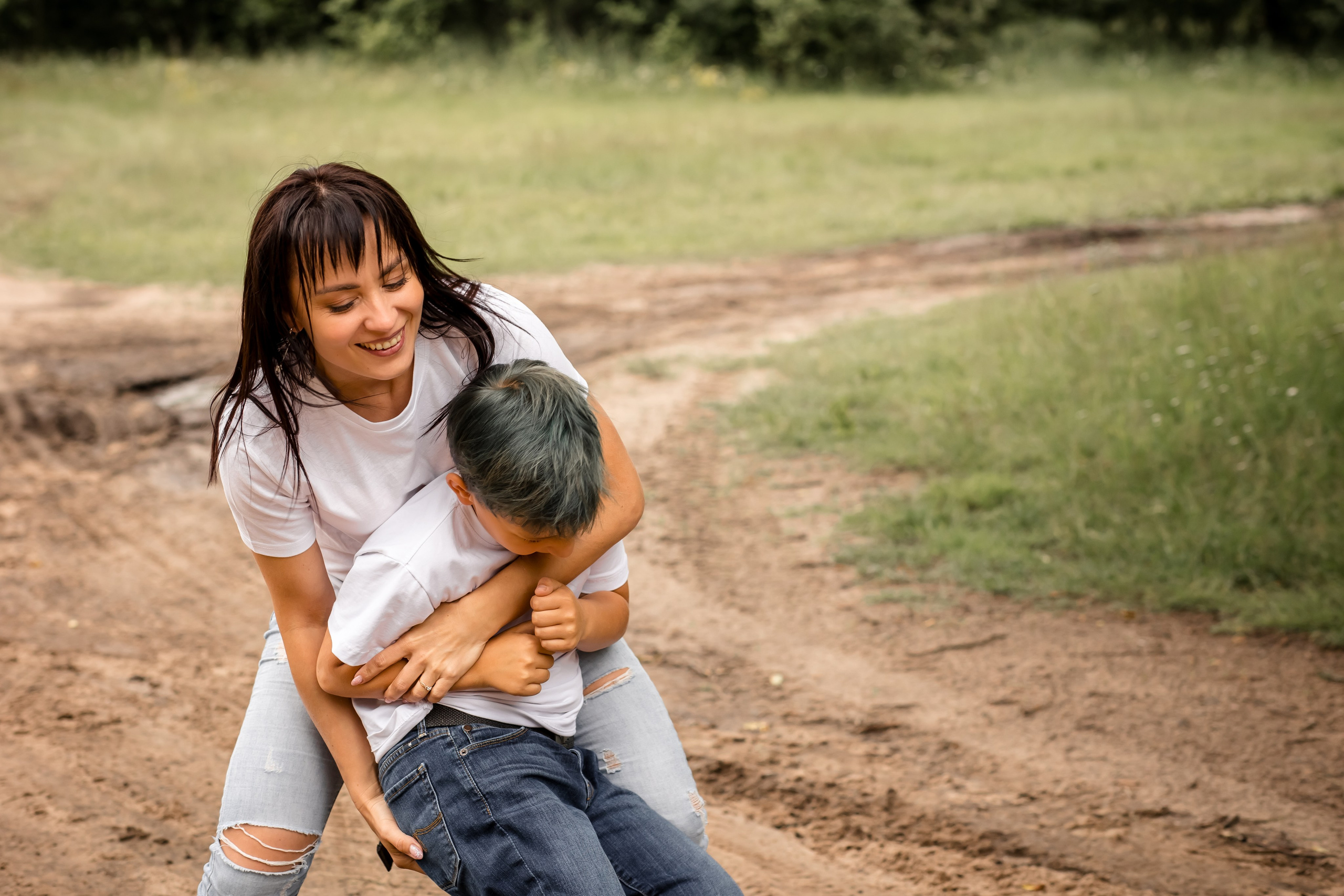 Катя с детками