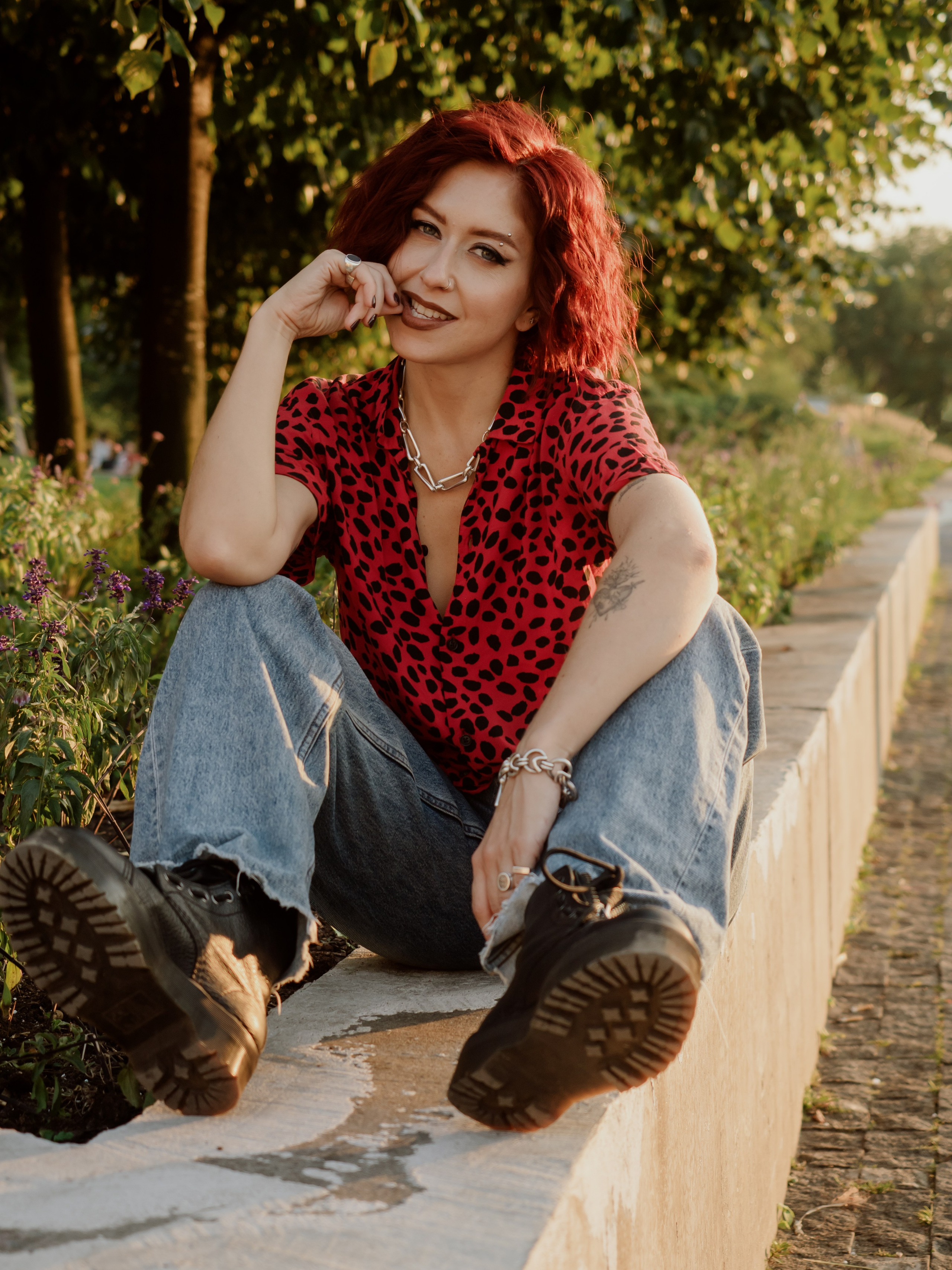 Оля Годунова на закате