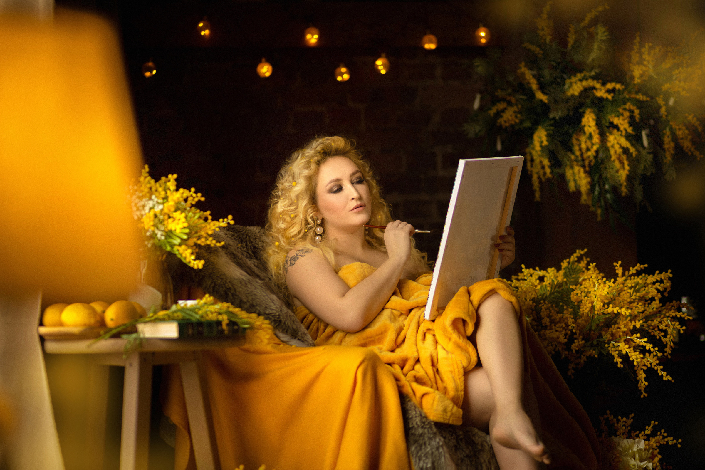 Девушка-Мимоза. Фотограф женский и мужской портрет Санкт-Петербург