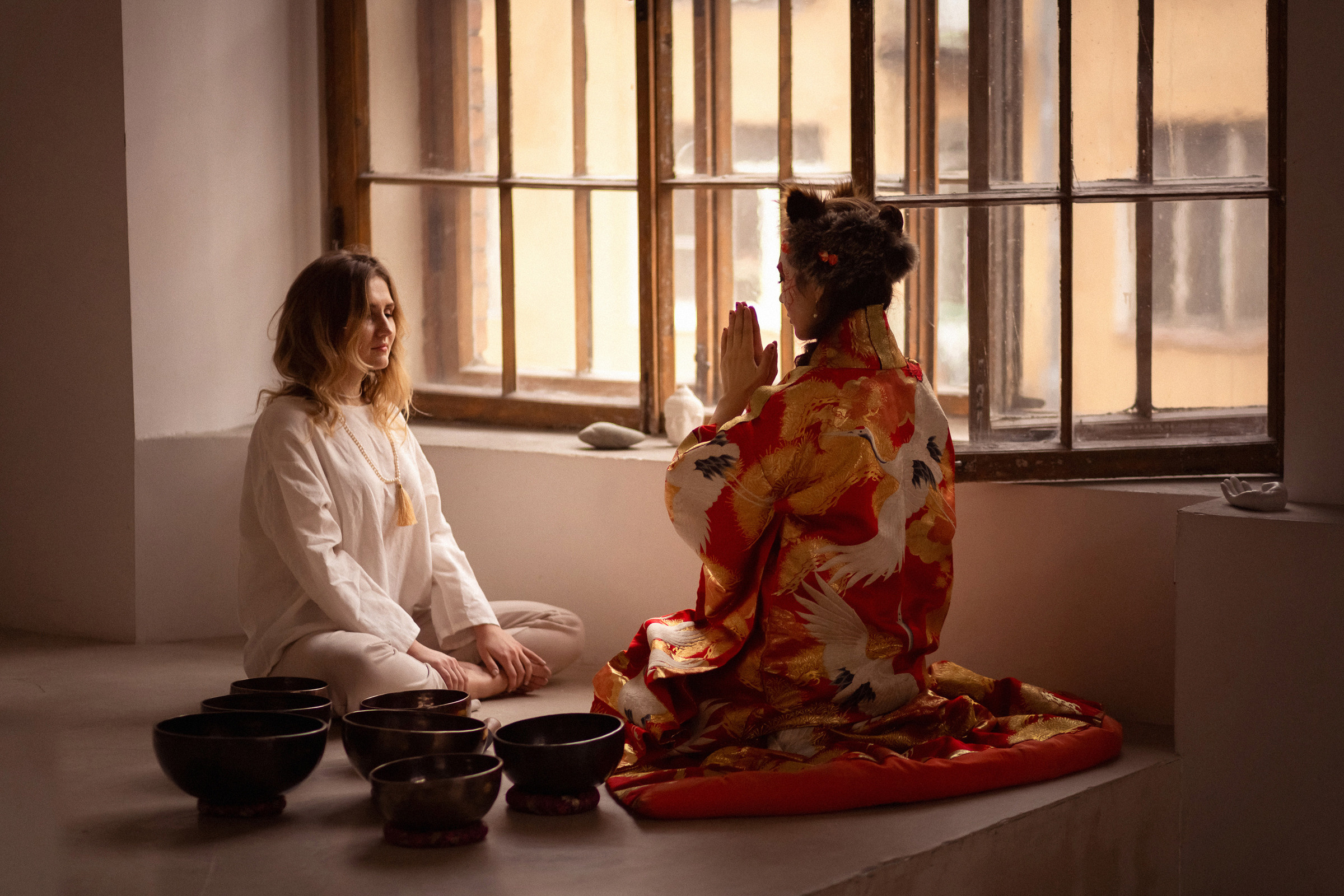 Фотосессия в кимоно в студии СПБ_Кицунэ. Фотограф женский и мужской портрет Санкт-Петербург