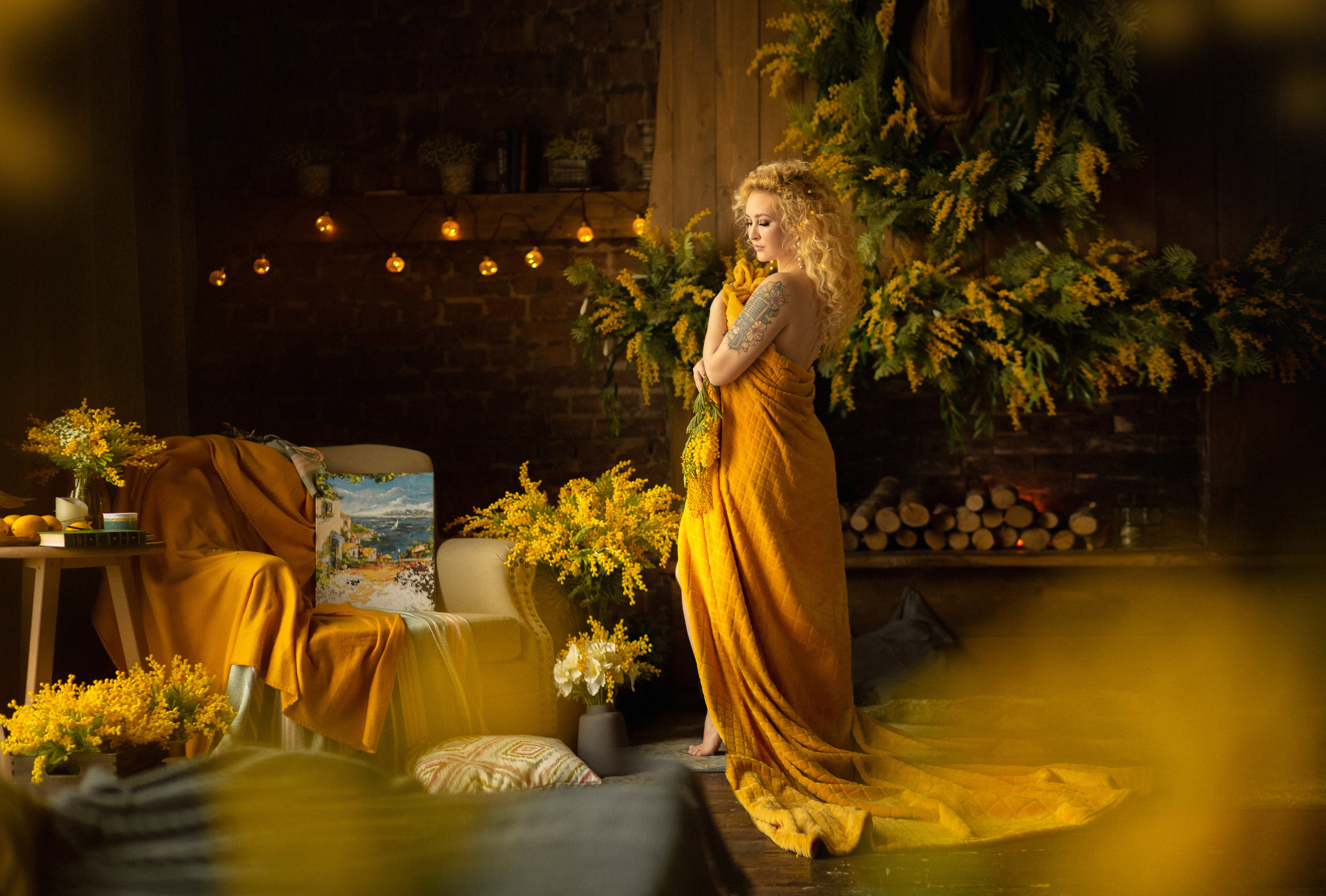 Девушка-Мимоза. Фотограф женский и мужской портрет Санкт-Петербург