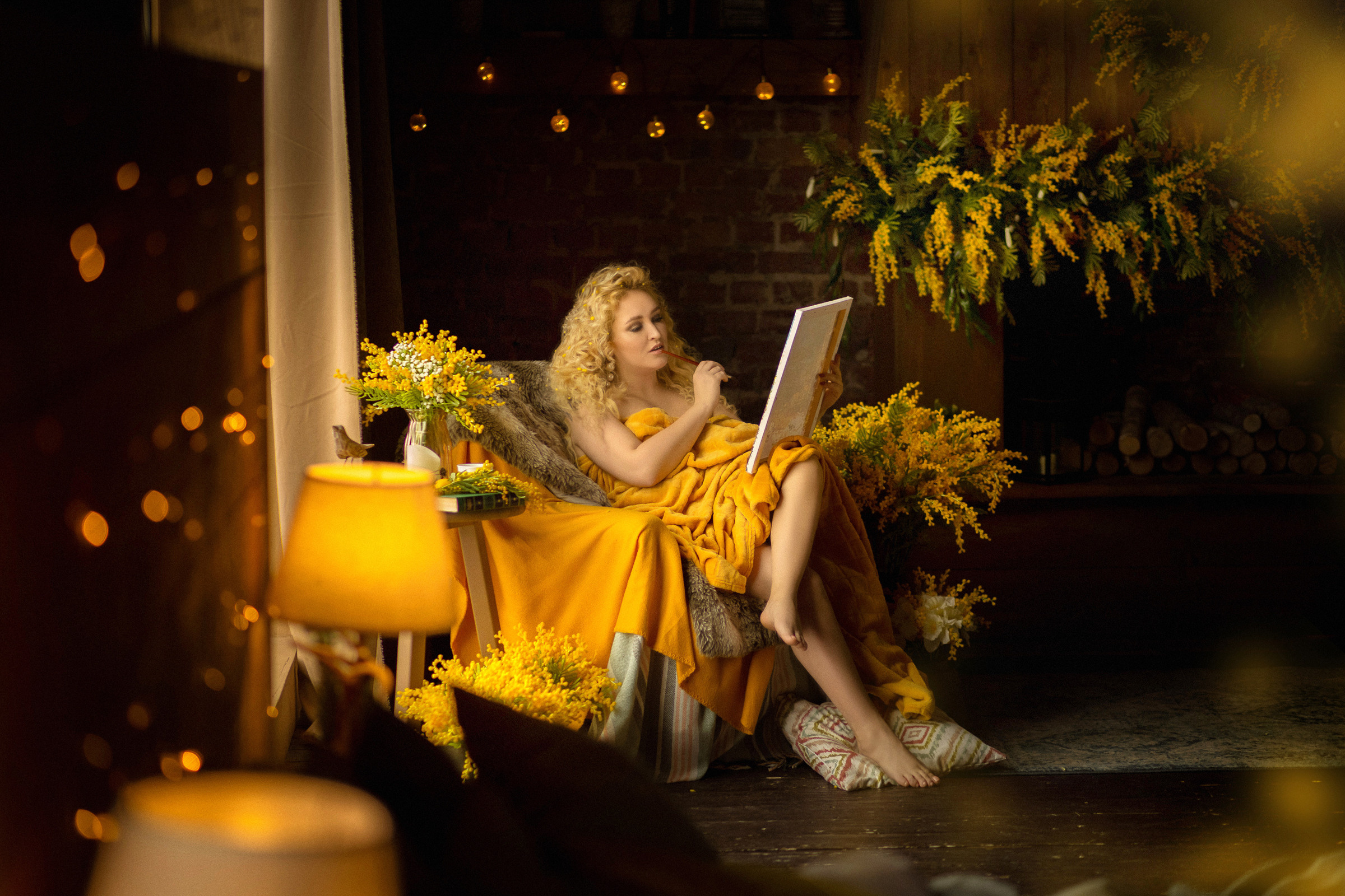 Девушка-Мимоза. Фотограф женский и мужской портрет Санкт-Петербург