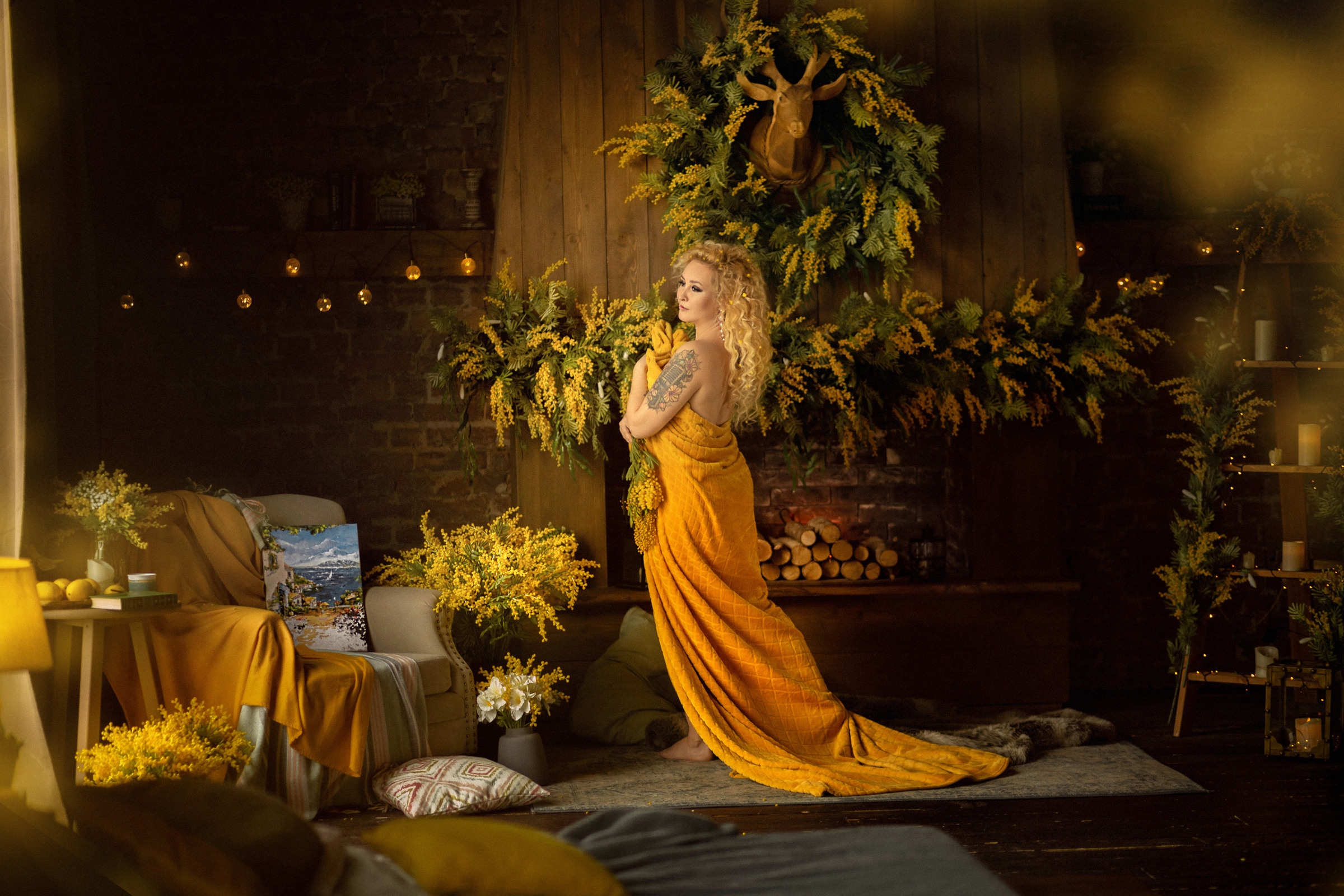 Девушка-Мимоза. Фотограф женский и мужской портрет Санкт-Петербург