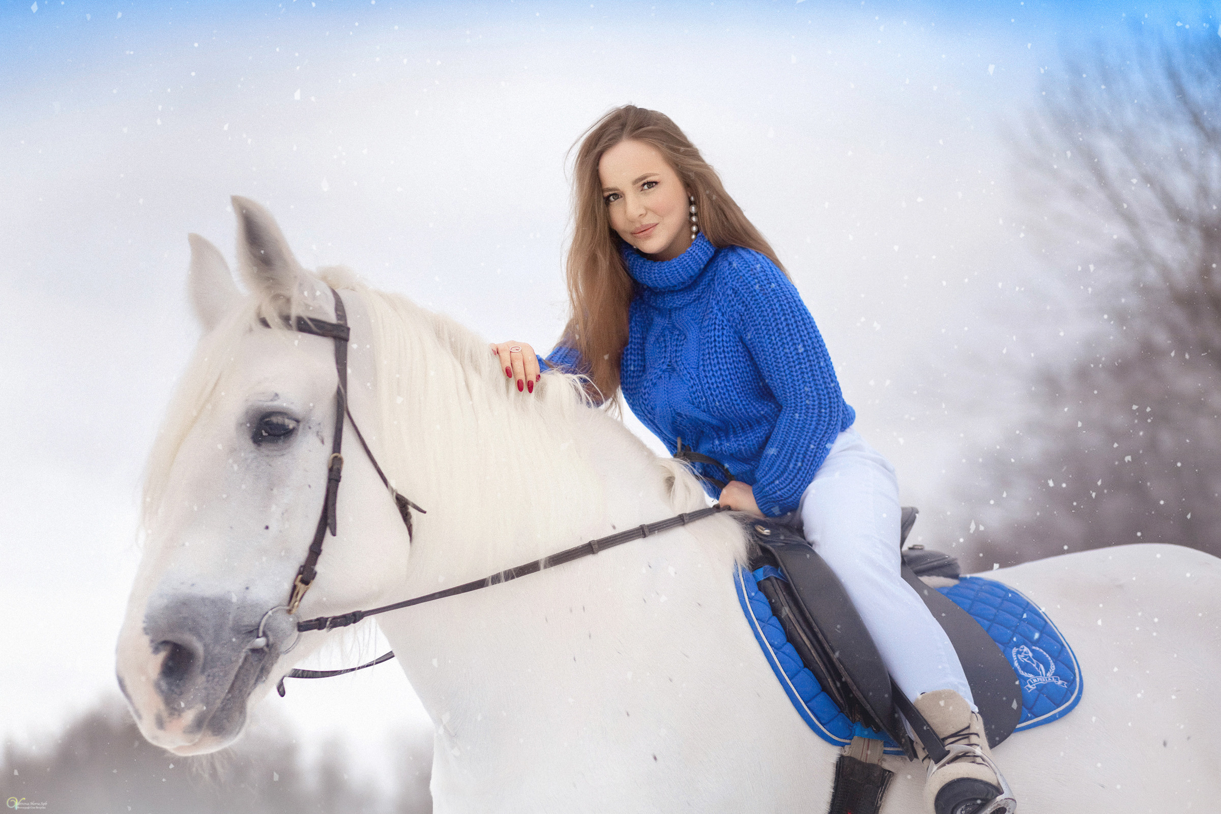 Полина и Киприда_Синее. Фотограф женский и мужской портрет Санкт-Петербург