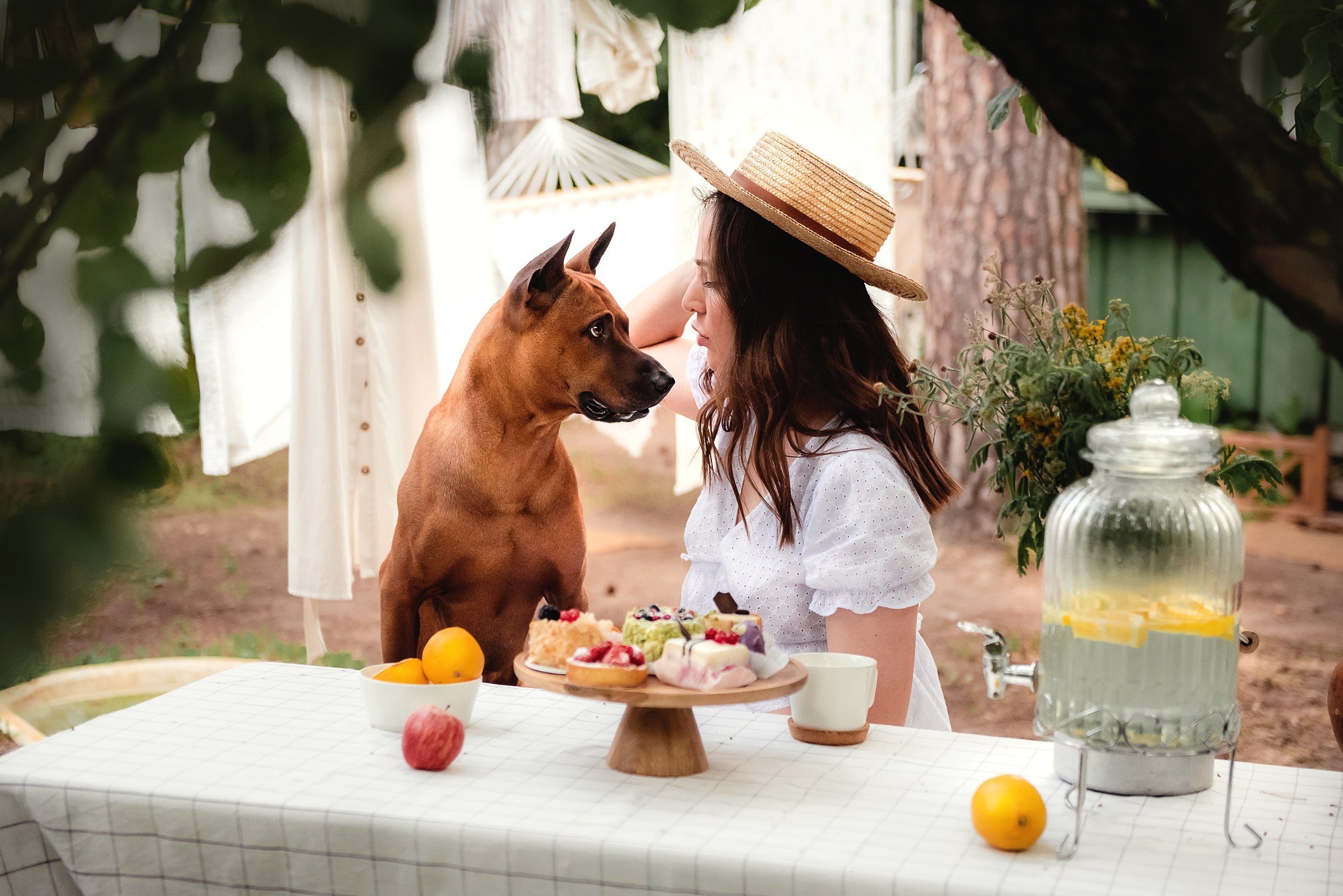 Оксана и Зевс на даче. Семейный Фотограф в Москве Ирина Хохлова