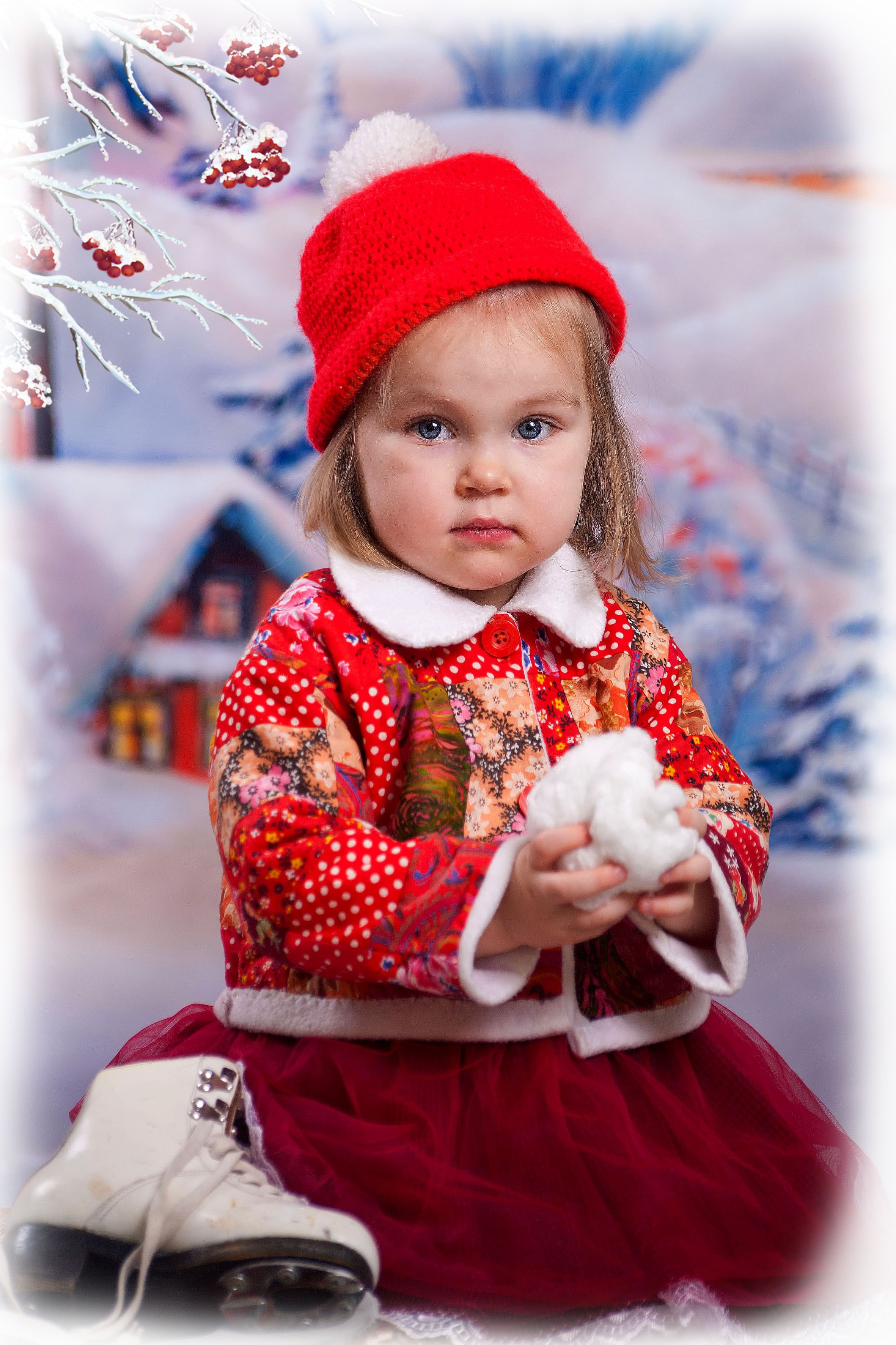 На мосту со снеговиком. Art photographer Nino