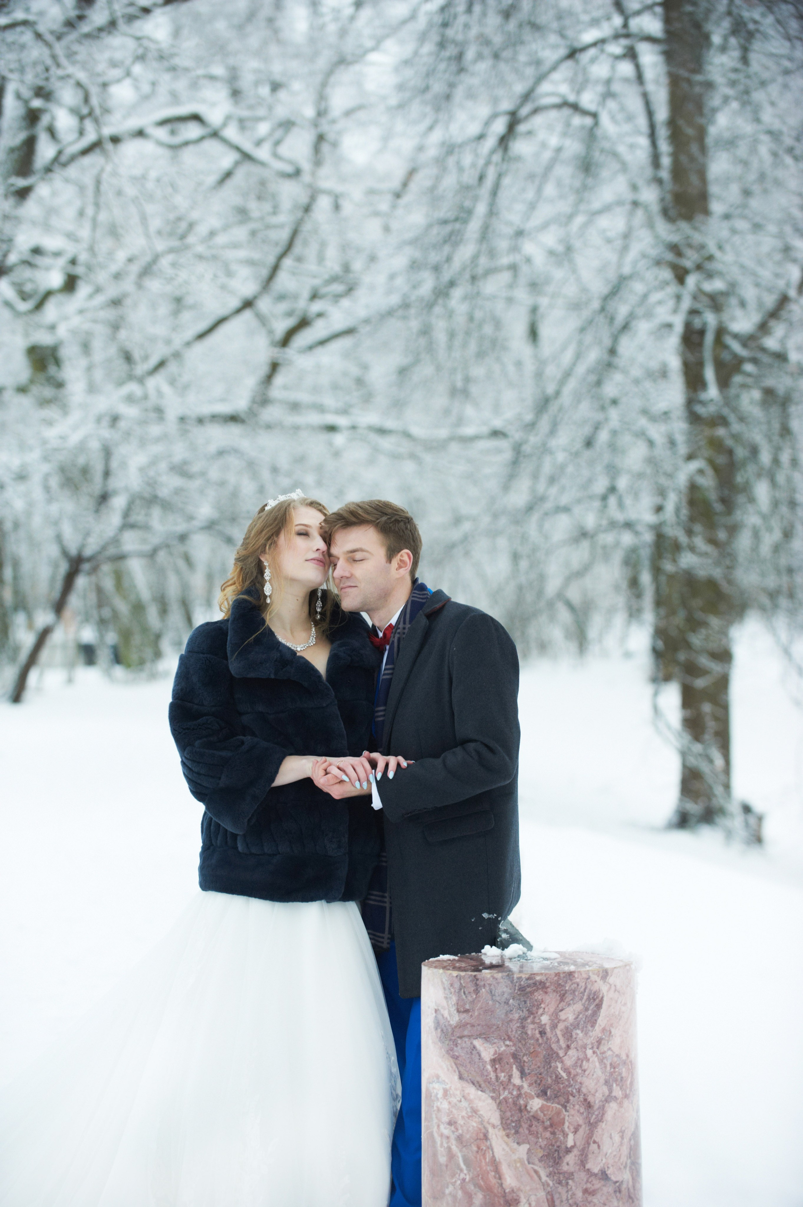 Надежда и Владислав (зимняя свадебная фотосессия в Пушкине в Екатерининском парке). Портретный, семейный и свадебный фотограф в Санкт-Петербурге и в Пушкине Ширяев Денис