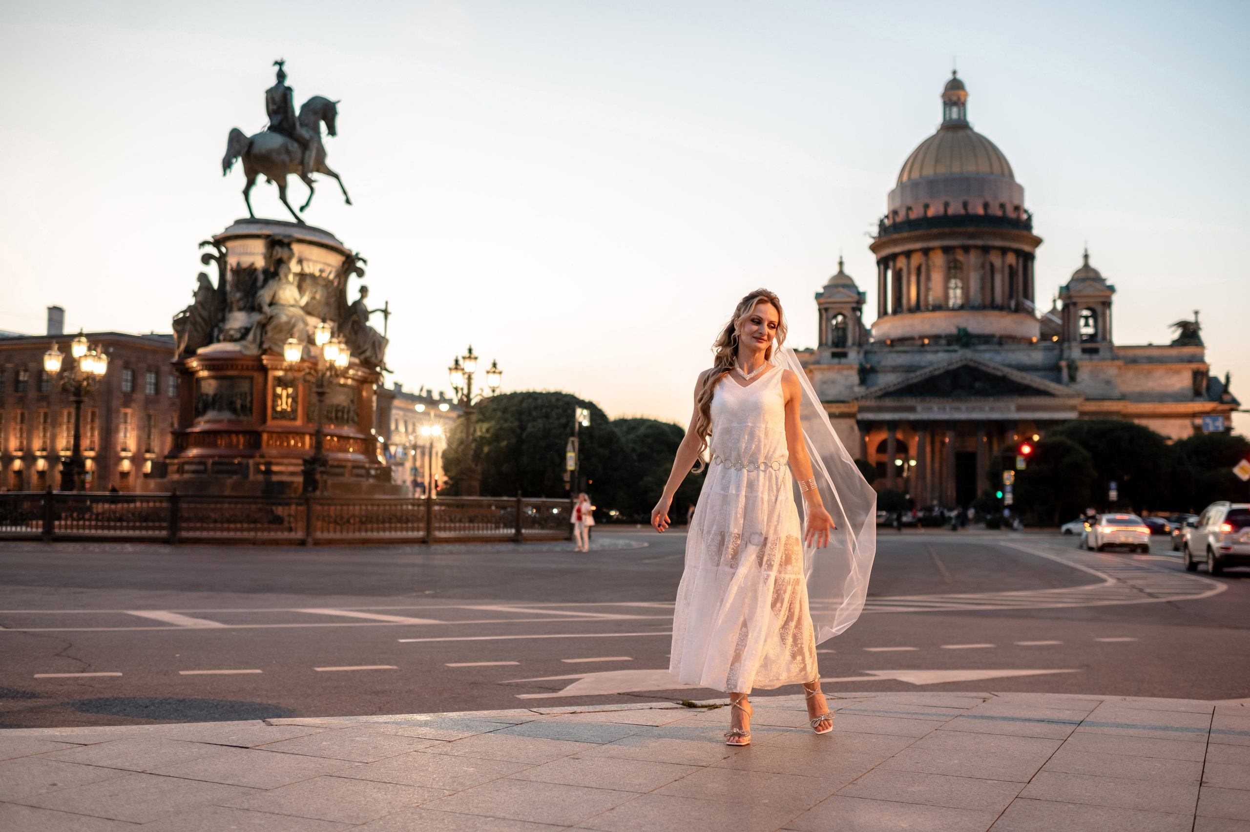 Екатерина и Андрей (свадебная фотосессия в вечернем Петербурге). Портретный, семейный и свадебный фотограф в Санкт-Петербурге и в Пушкине Ширяев Денис
