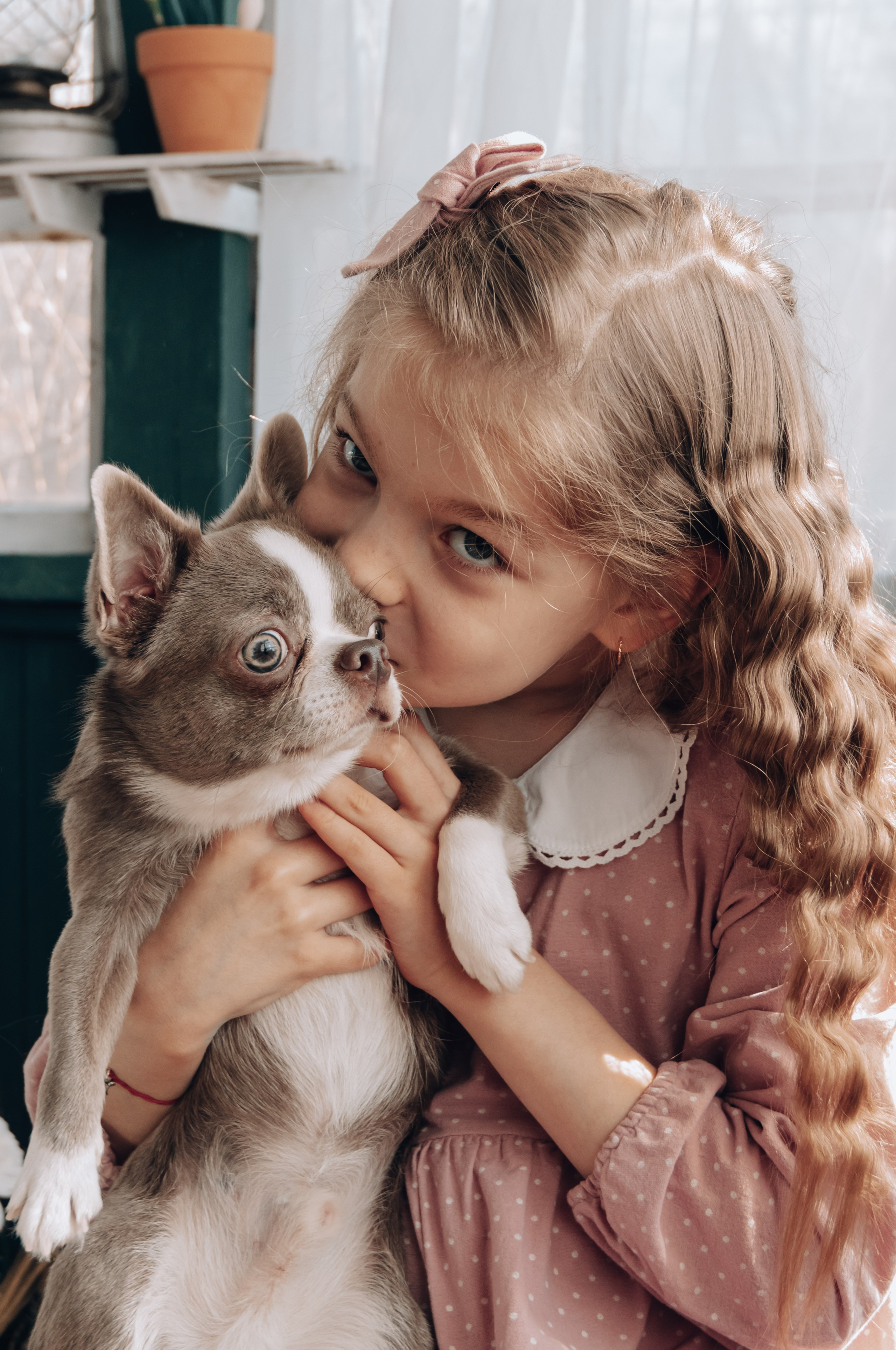 Маленькая девочка и собачка. Наталия Фролова. Фотограф. Москва