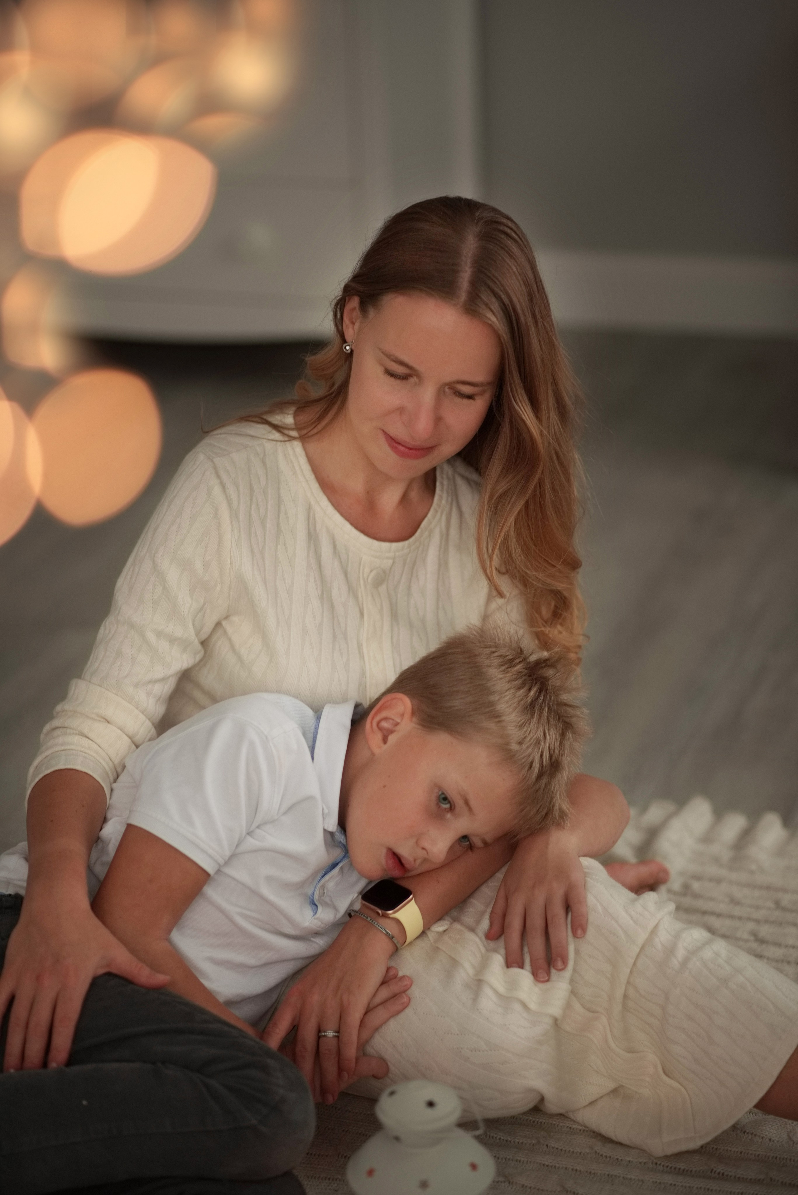 Новогодние съёмки дома. Семейный и детский фотограф в Москве Анна Оськина