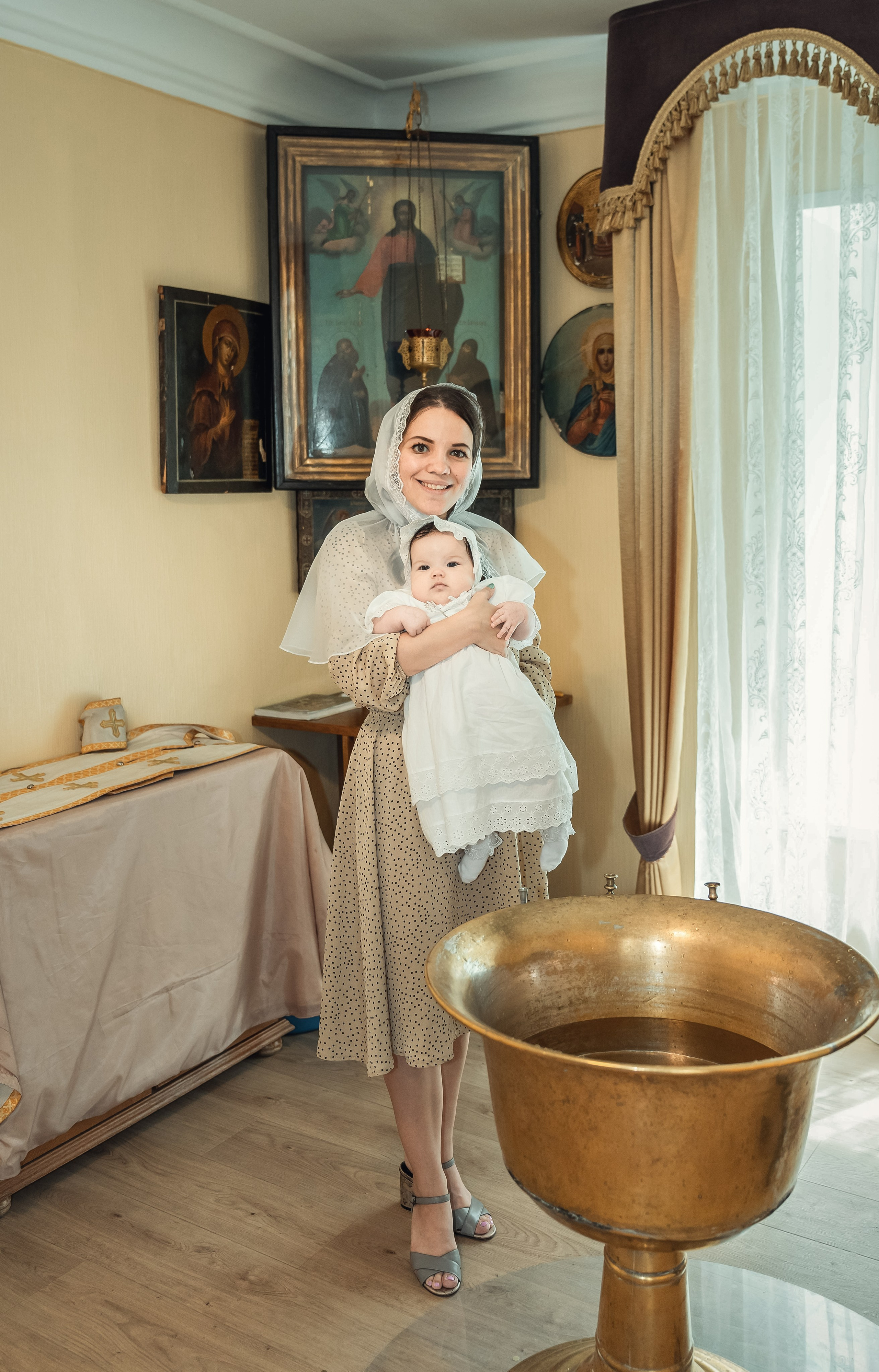 Крещение Софии в соборе Всех Святых. Фотограф на Крещение Тула и Венчание в Туле, детский и семейный фотограф
