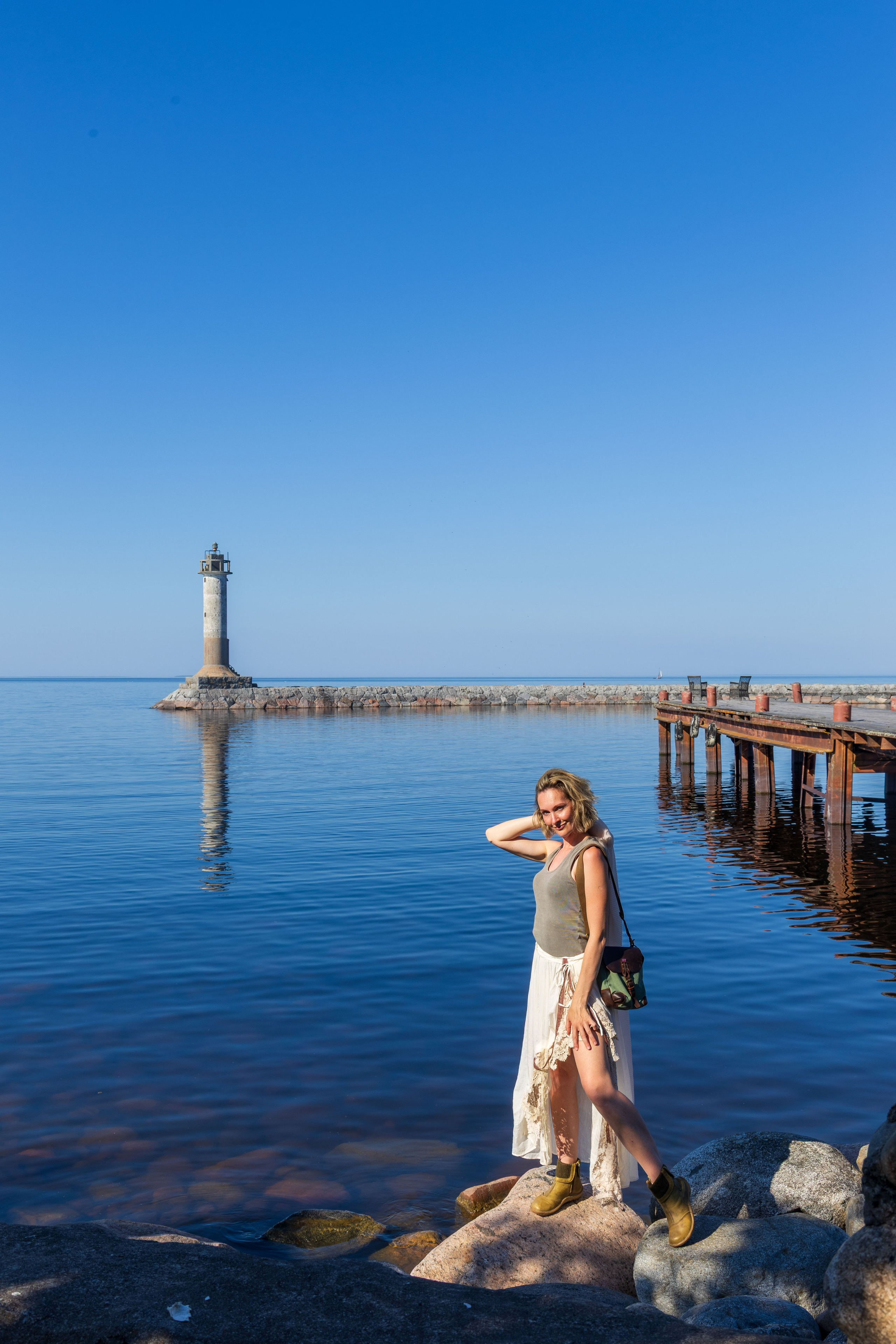 Юля на маяке. Портретный и семейный фотограф Санкт-Петербург
