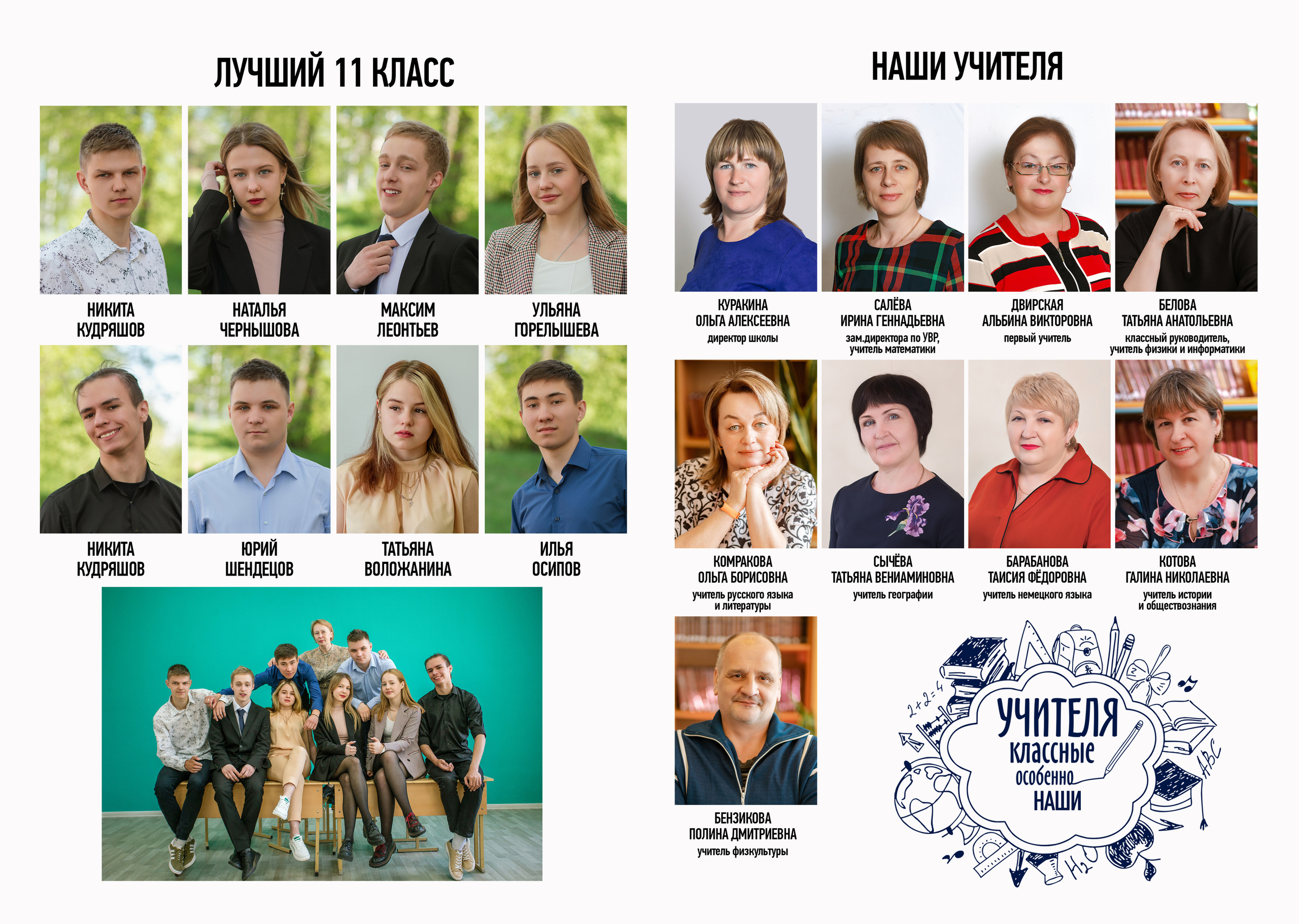 Альбом Лайфлат, 2 разворота «Green». Студия выпускных альбомов Остров