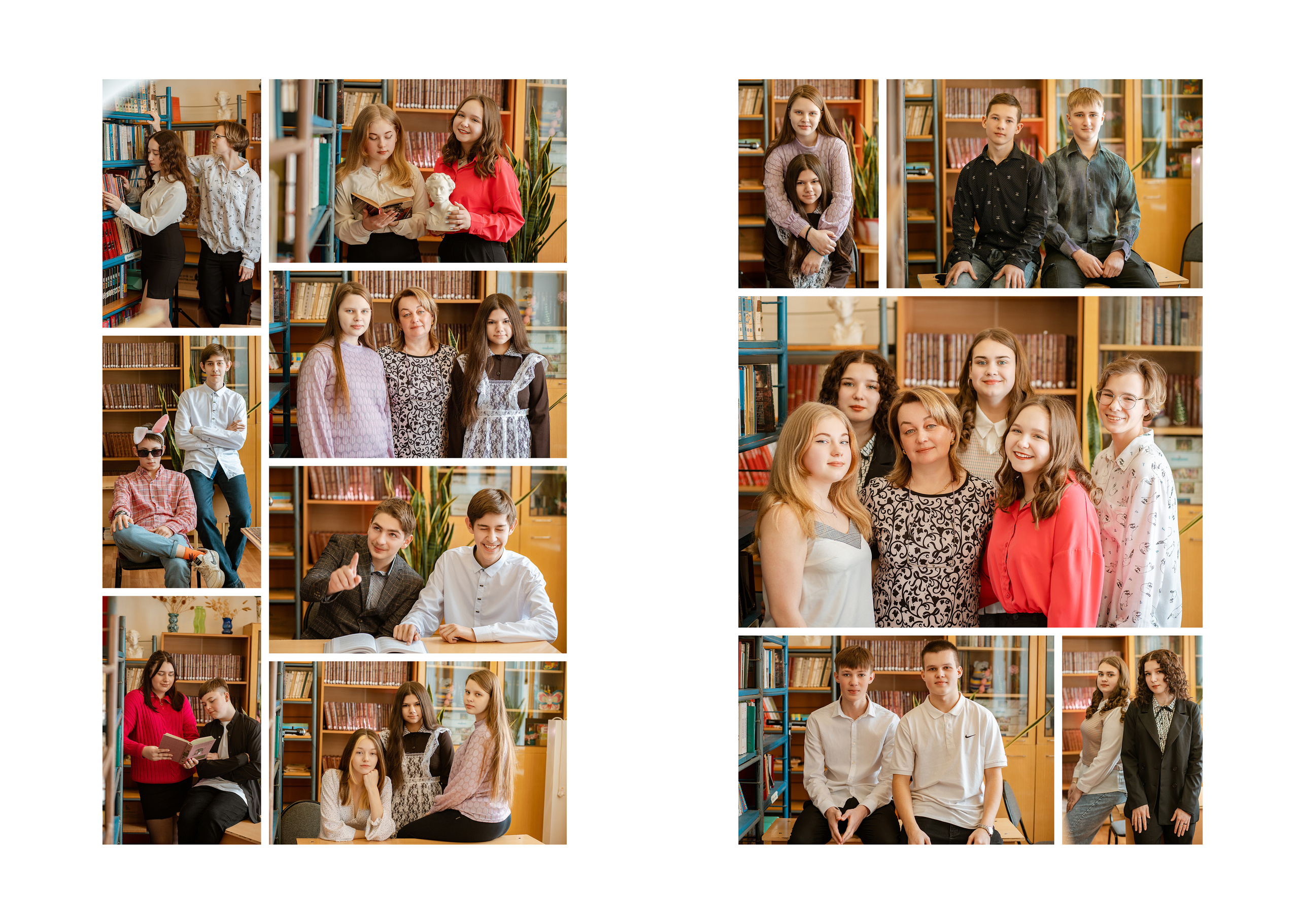 Альбом Лайфлат, 3 разворота «BLACK&WHITE». Студия выпускных альбомов Остров