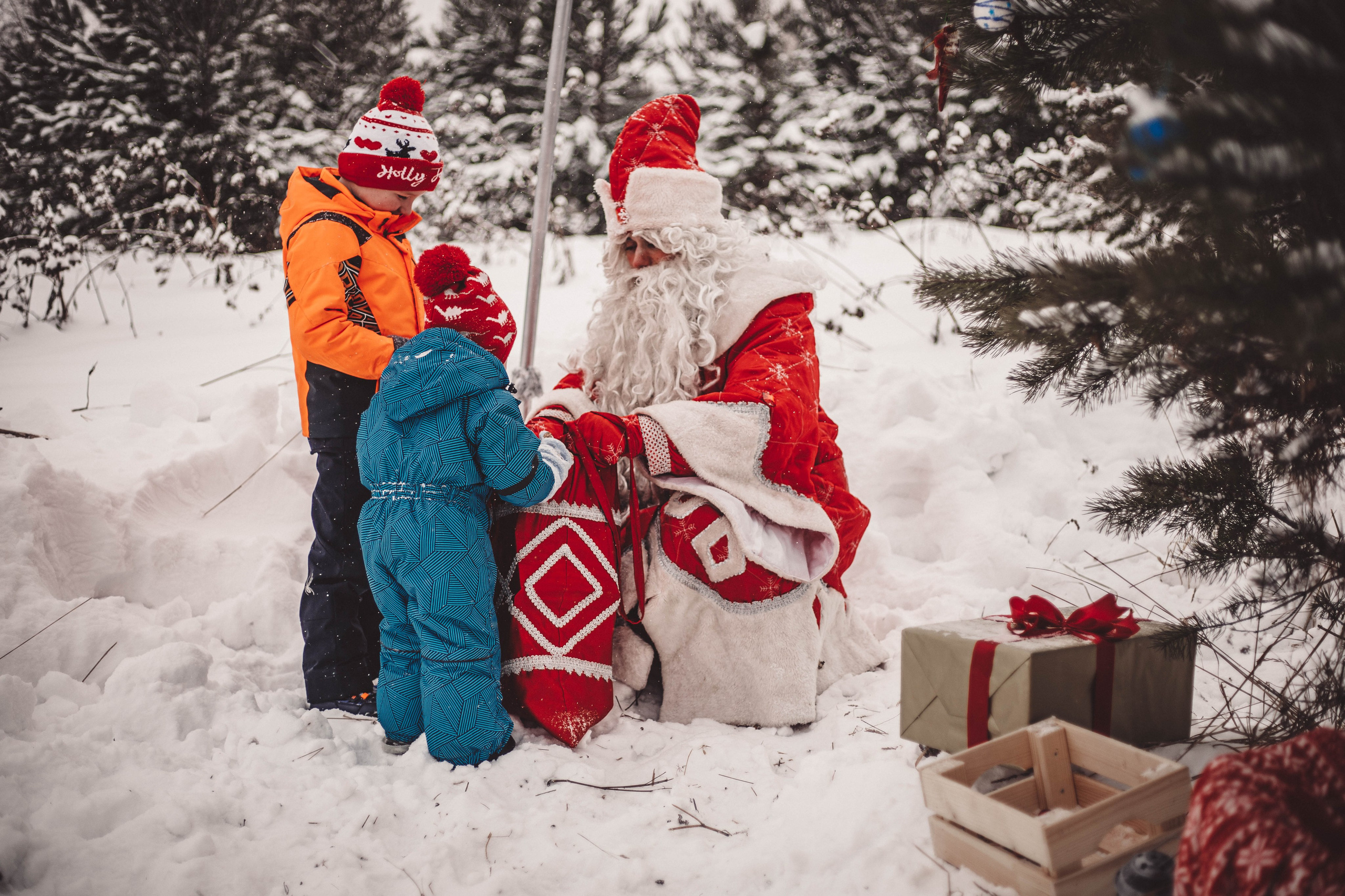 Фотопроект - Волшебная встреча с Дедом Морозом. Семейный и женский фотограф Кемерово Мария Степ