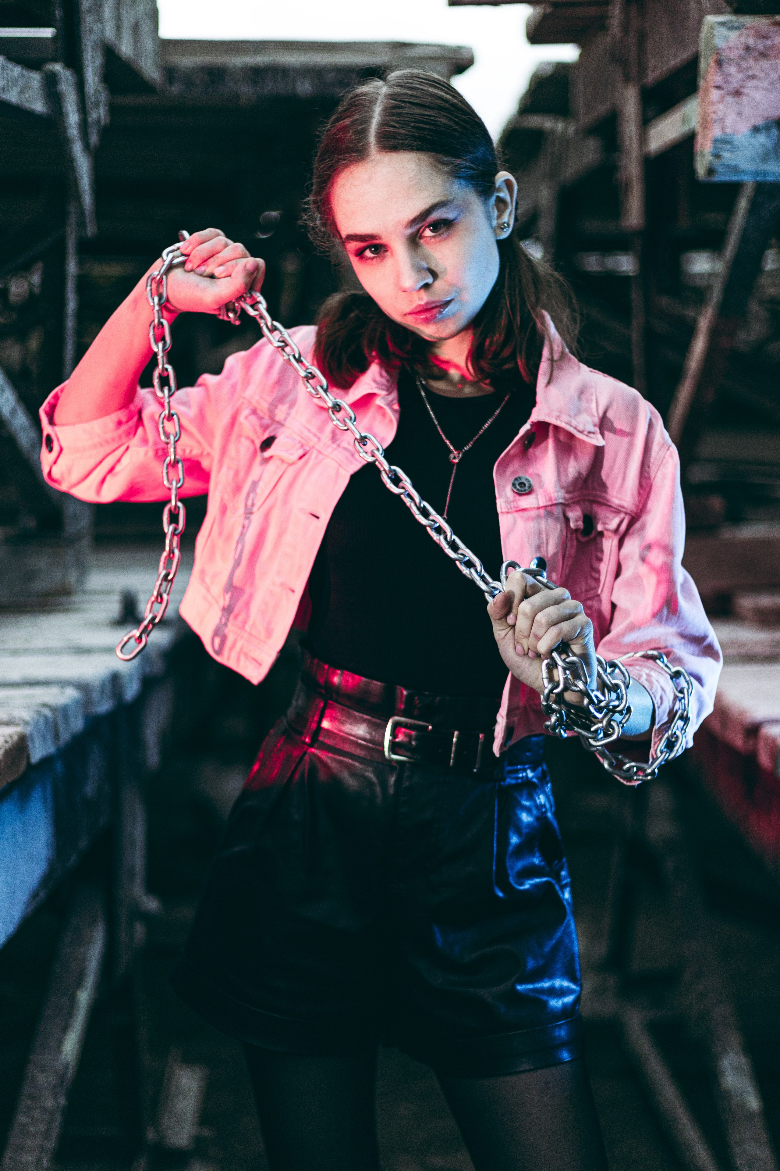 Алина, бита, цепь. Фотограф, Таганрог, Руслан Степущенко