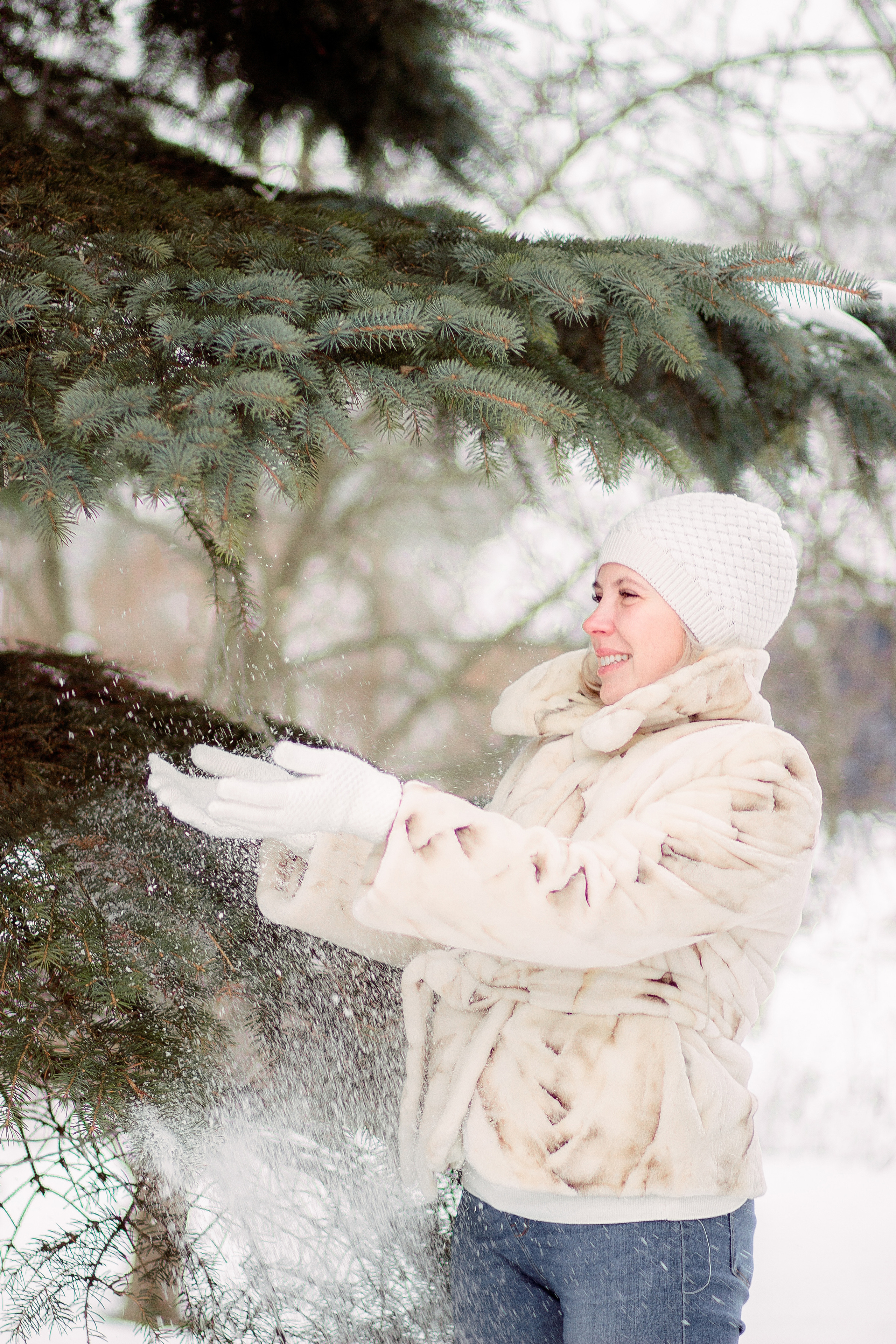 Женская фотосессия на улице зимой. Фотограф в Санкт-Петербурге, Анна Скворцова