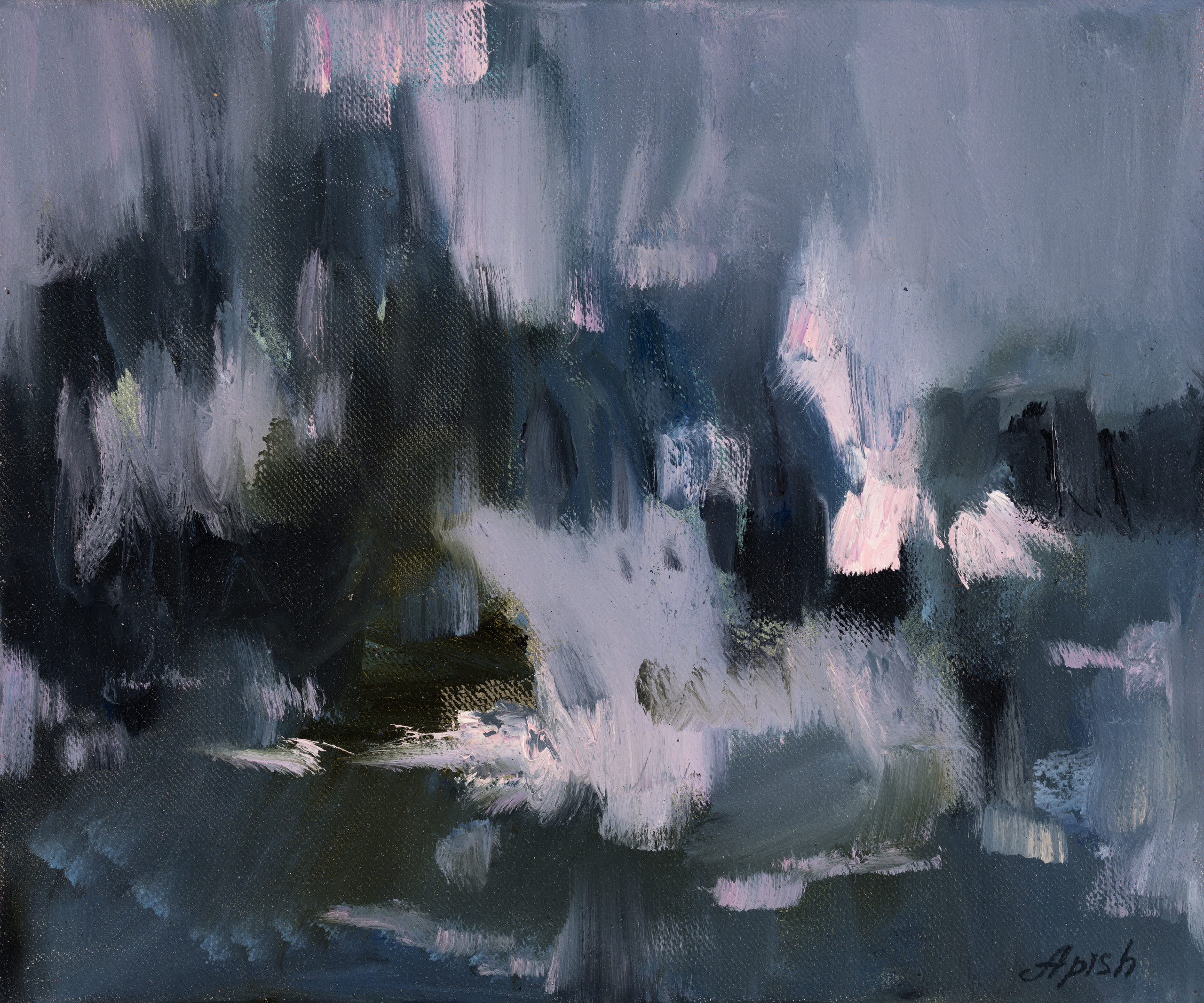 «Внутренний штиль» - художник Алексей Апиш (холст, масло, 25x30 см, 2025)