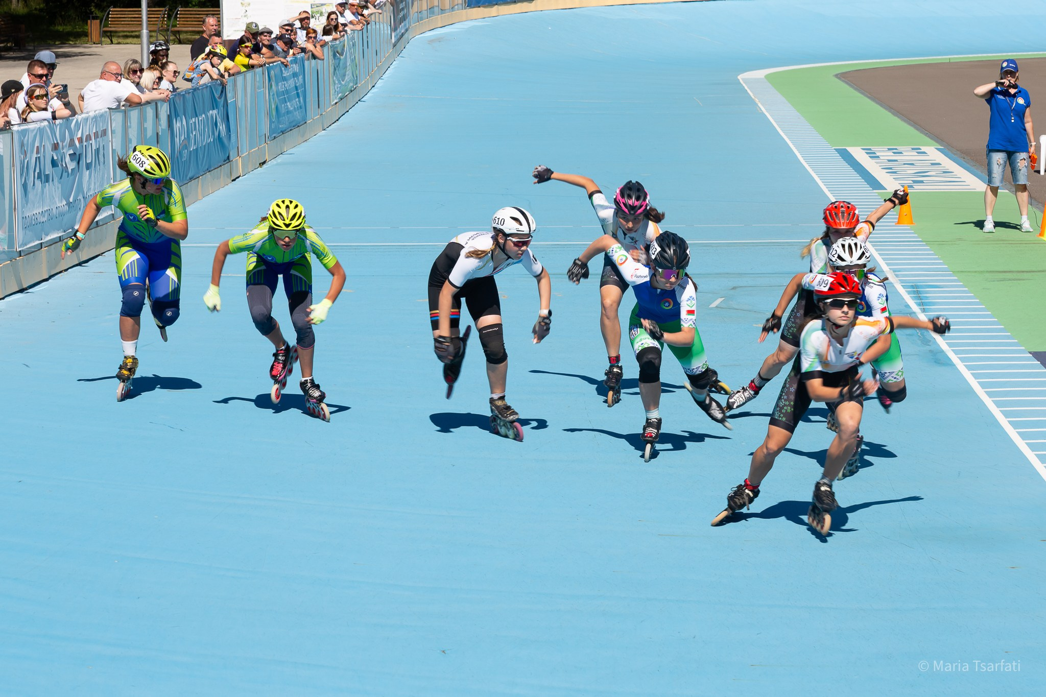 Международные соревнования по спидскейтингу. Солигорск, Беларусь. 2025. Спортивная съемка Мария Царфати
