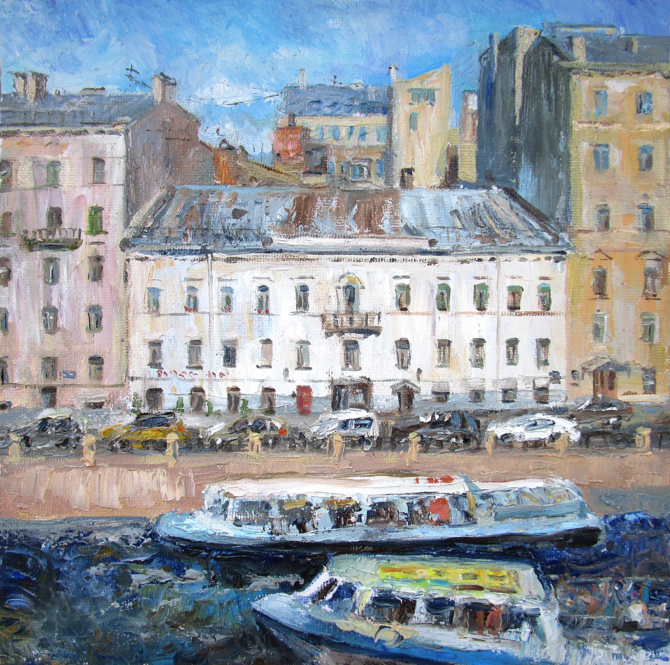 "Вид из Эрмитажа на Мойку", холст / масло, 2022