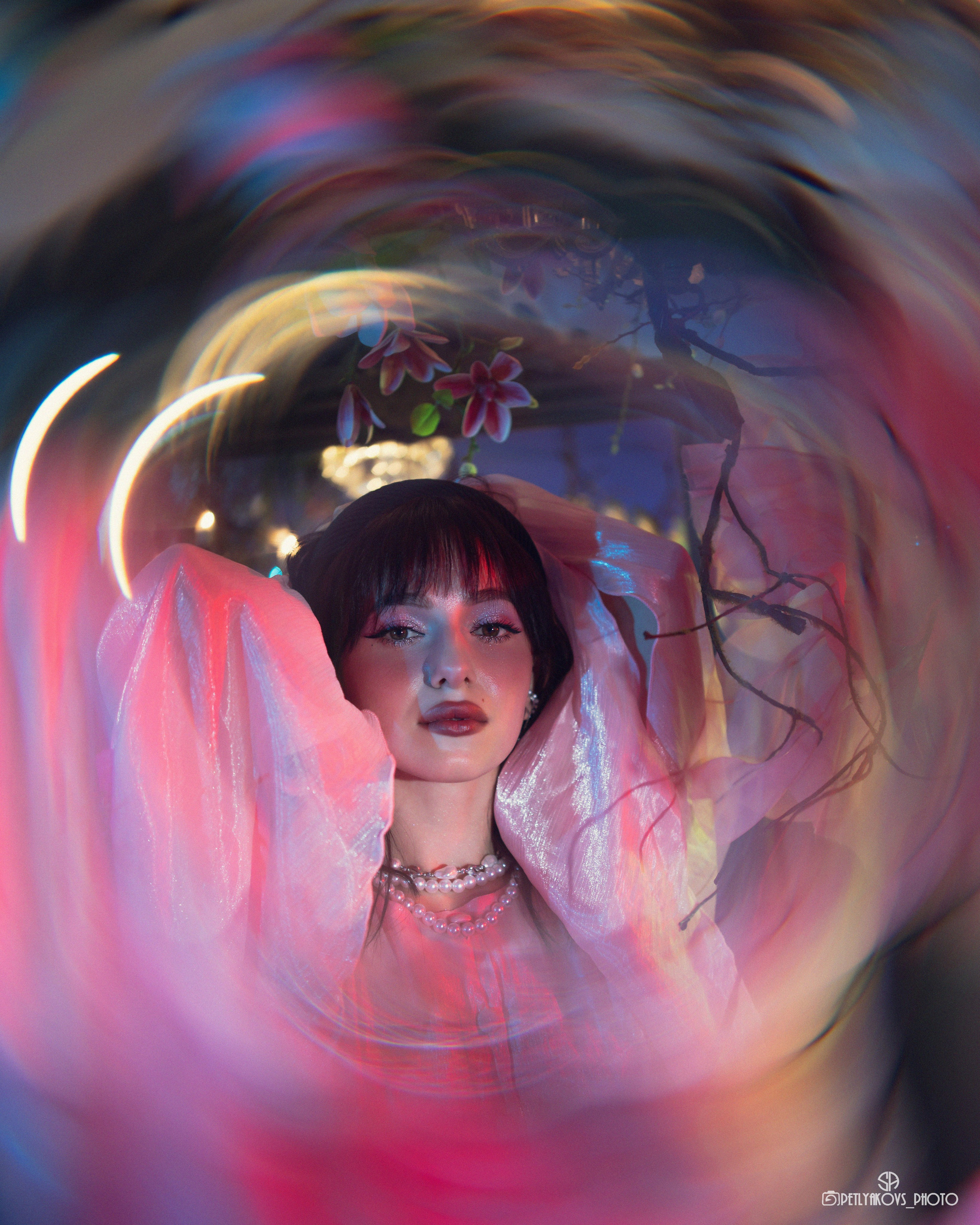 Фотосессия с цветным светом Тбилиси