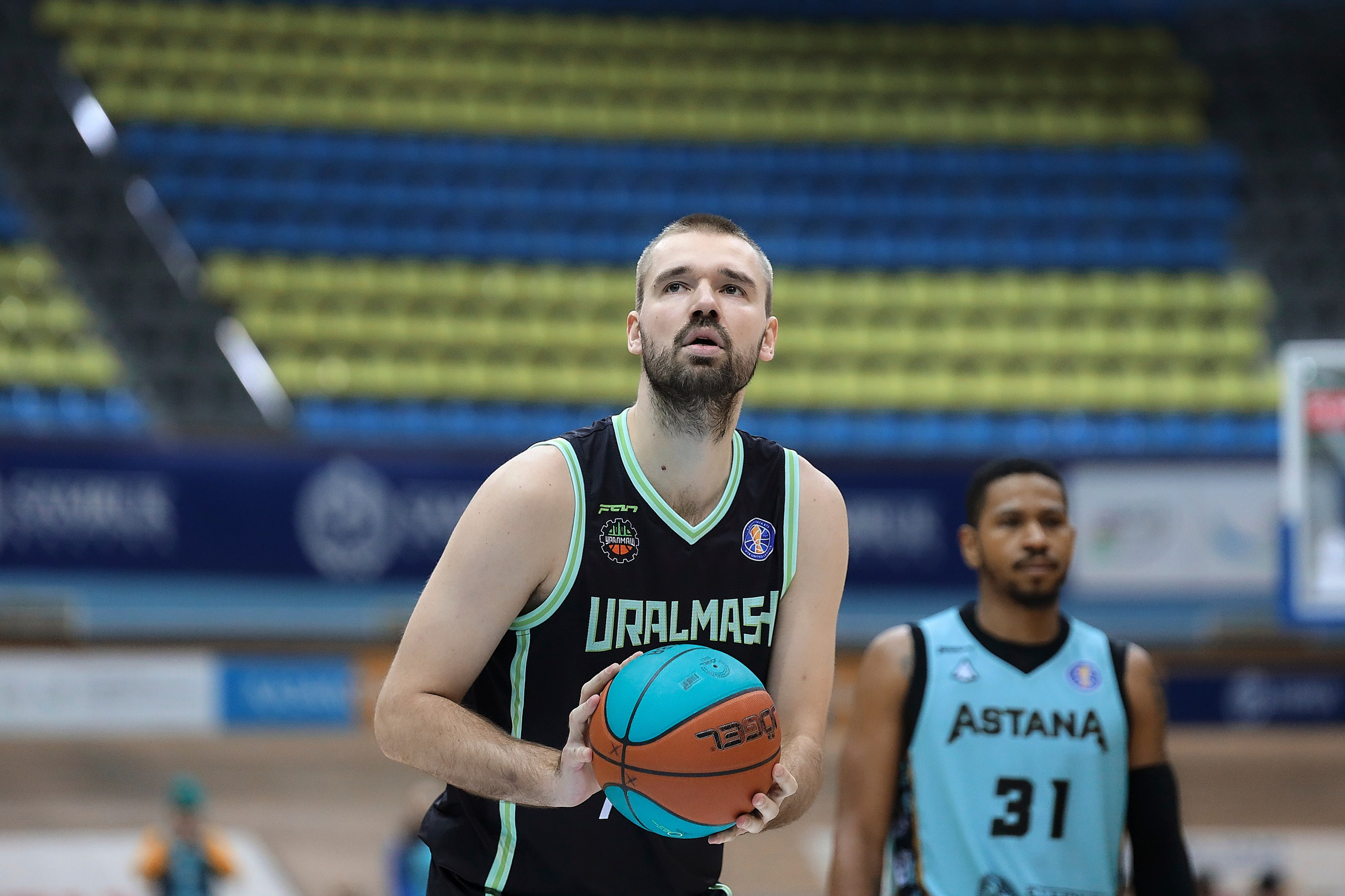 VTB League (Astana — Uralmash) 12 November 2023. Professional photo & Event agency (Kazakhstan, Astana)