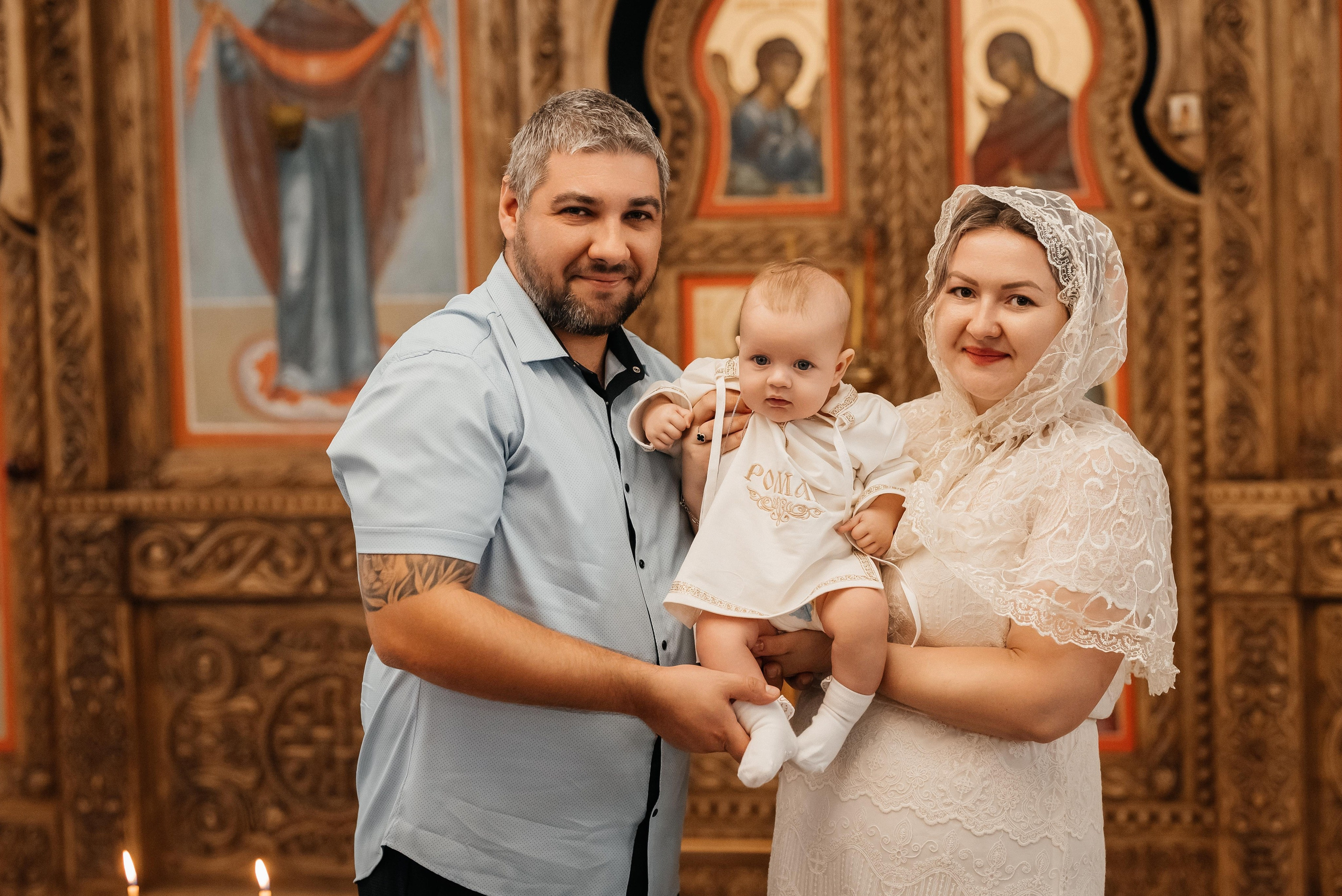 Крещение Ромы. Свадебный и семейный фотограф Яна Стражева. Волгоград, Москва