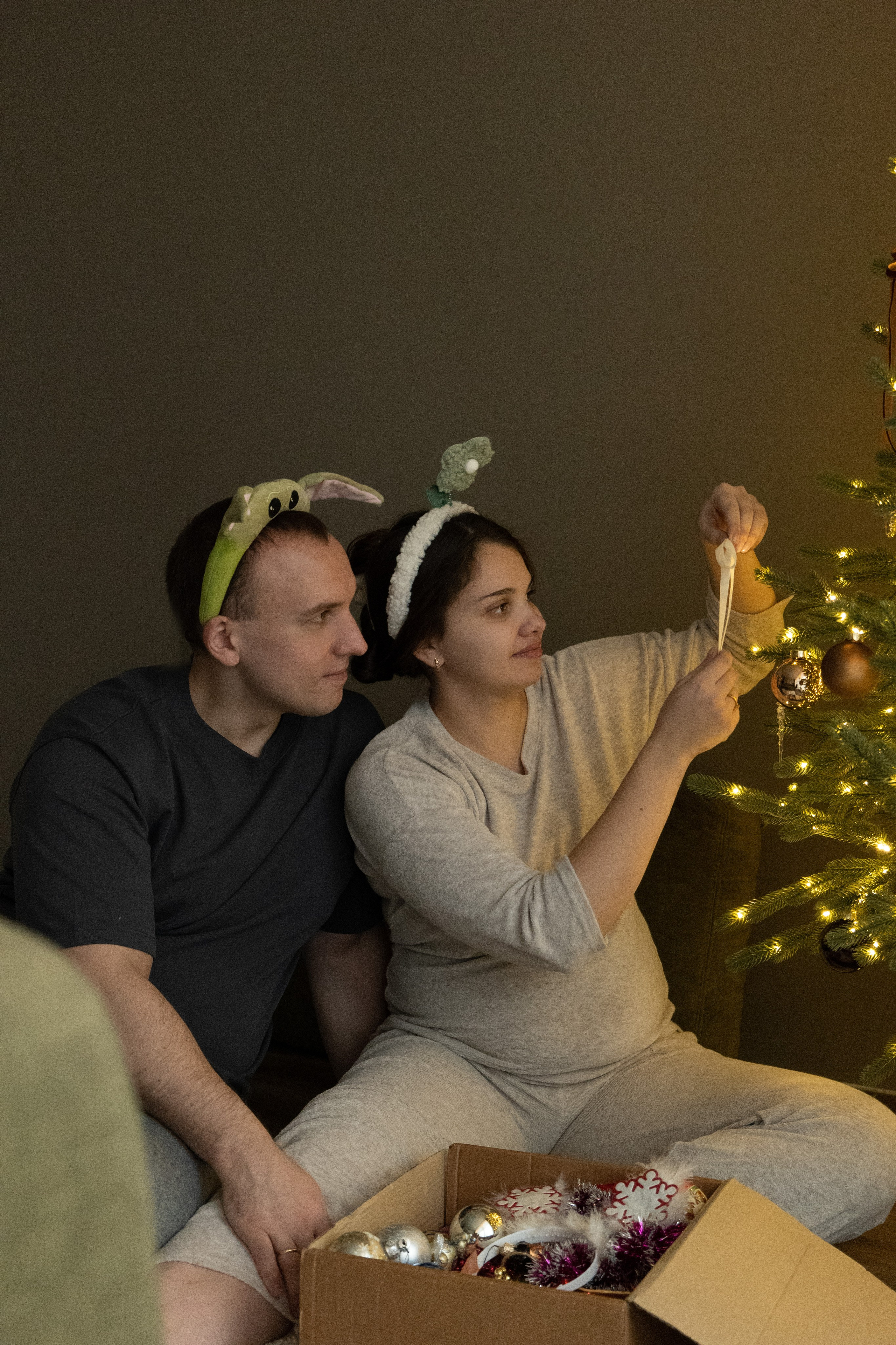 Домашняя новогодняя фотосесиия беременности. Фотограф видеограф Ольга Василевская