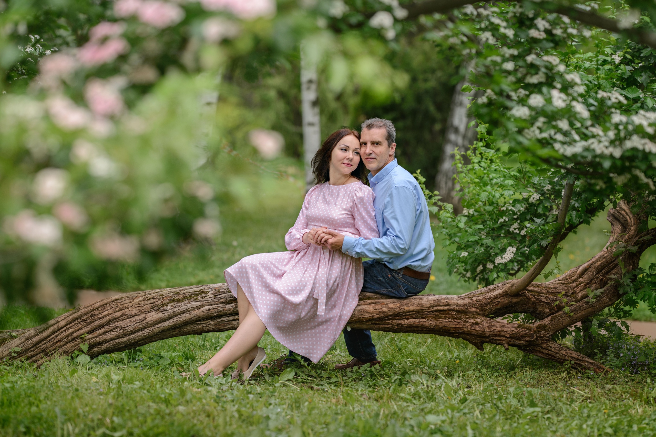 Семья Анастасии в Ботаническом саду