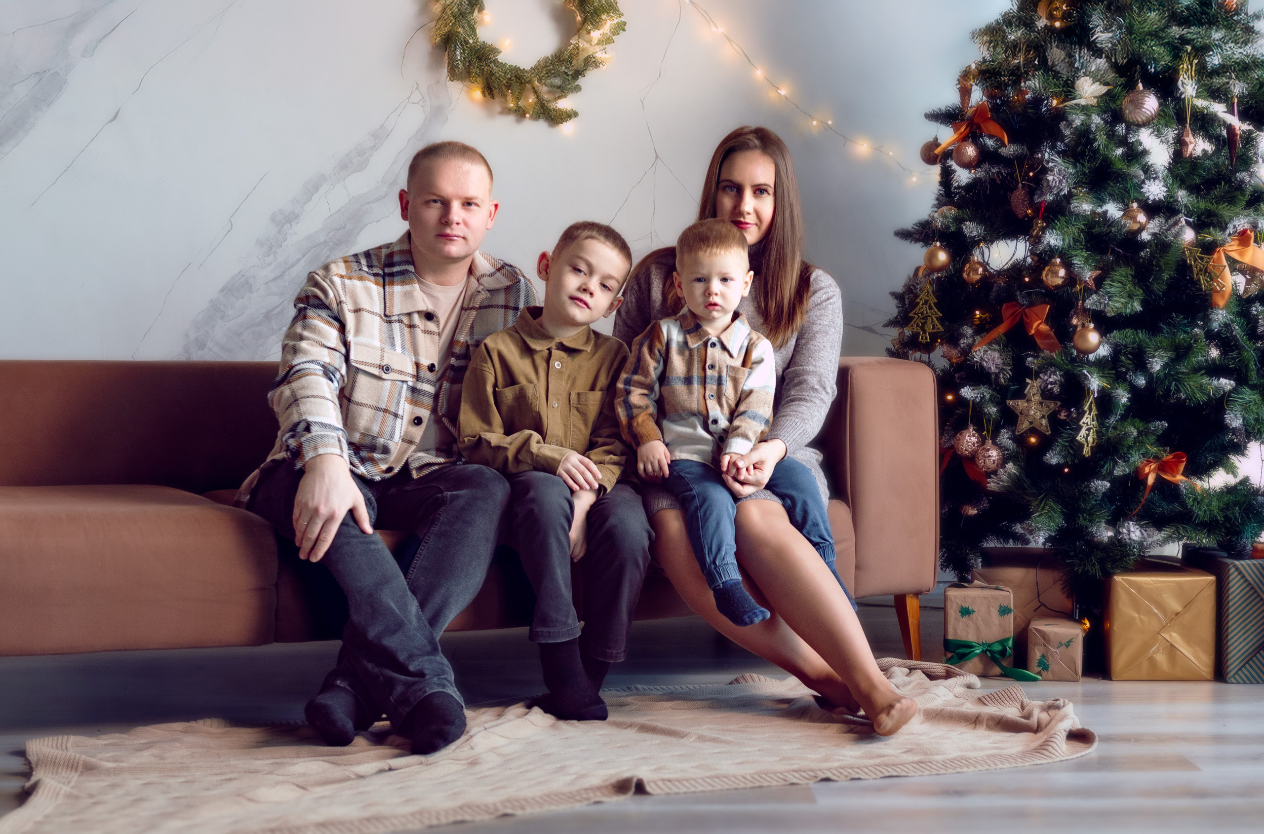 Семейная новогодняя фотосессия
