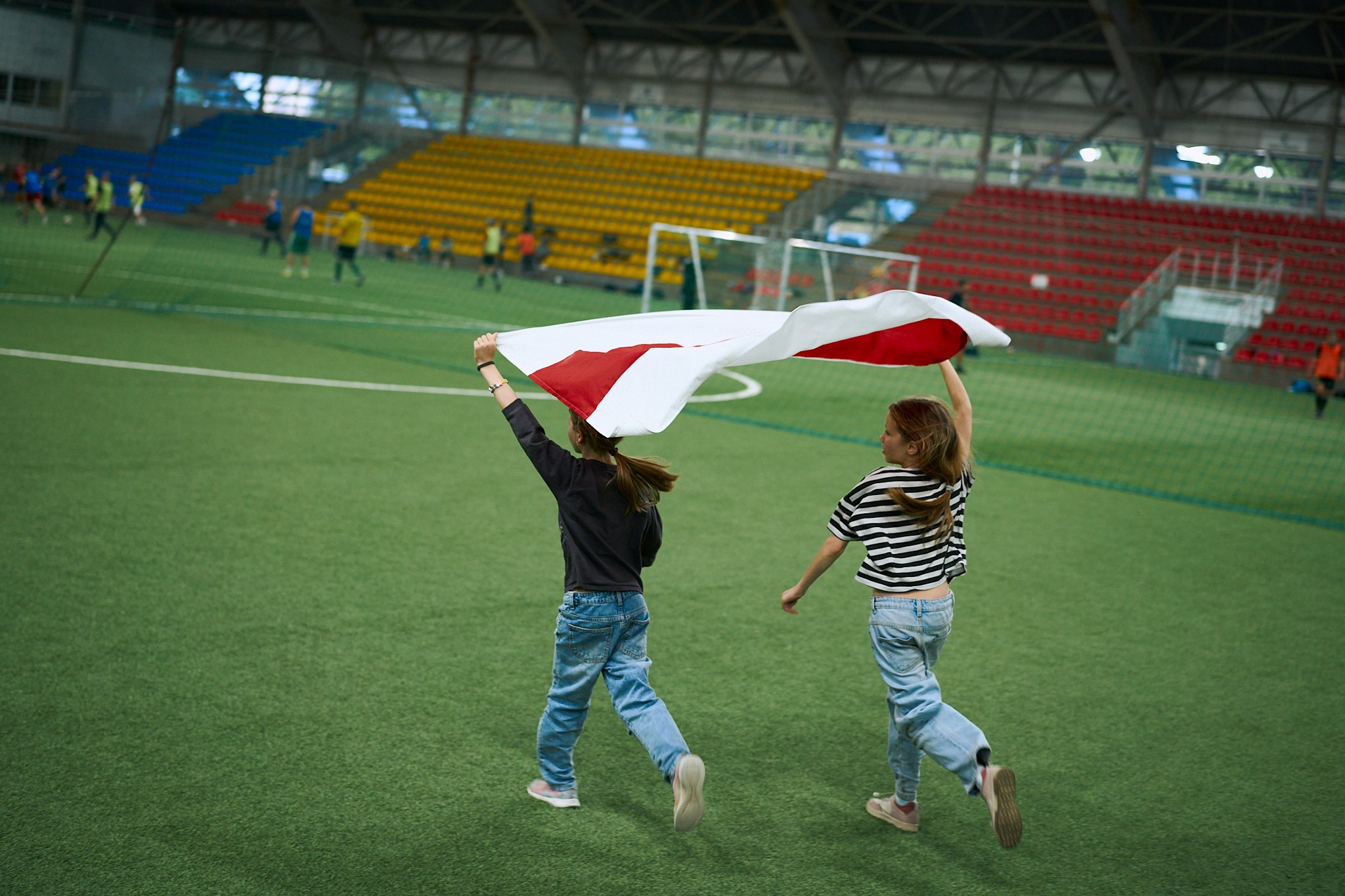 Friendly football match: Seimas of the Republic of Lithuania vs. Sviatlana Tsikhanouskaya’s Office. Photographer in Vilnius