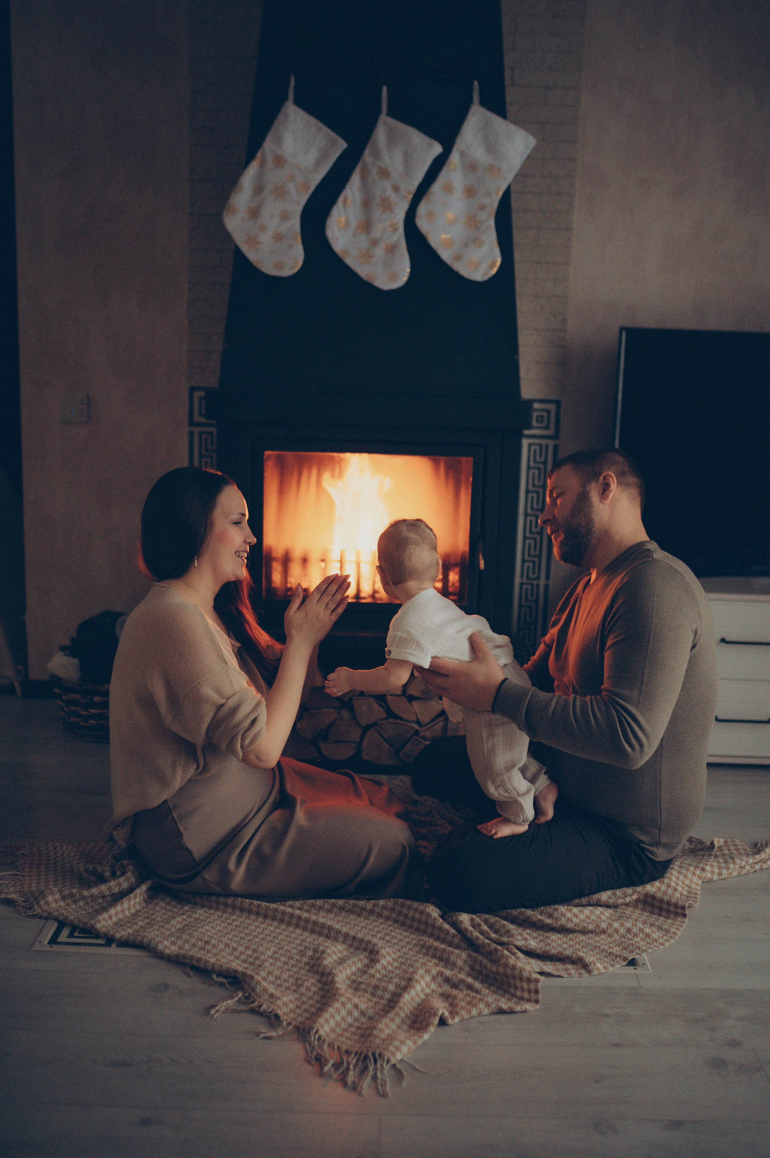 Лева, Жанна и Владимир (новогодняя домашняя). Фотограф, г. Лесной Свердловской области
