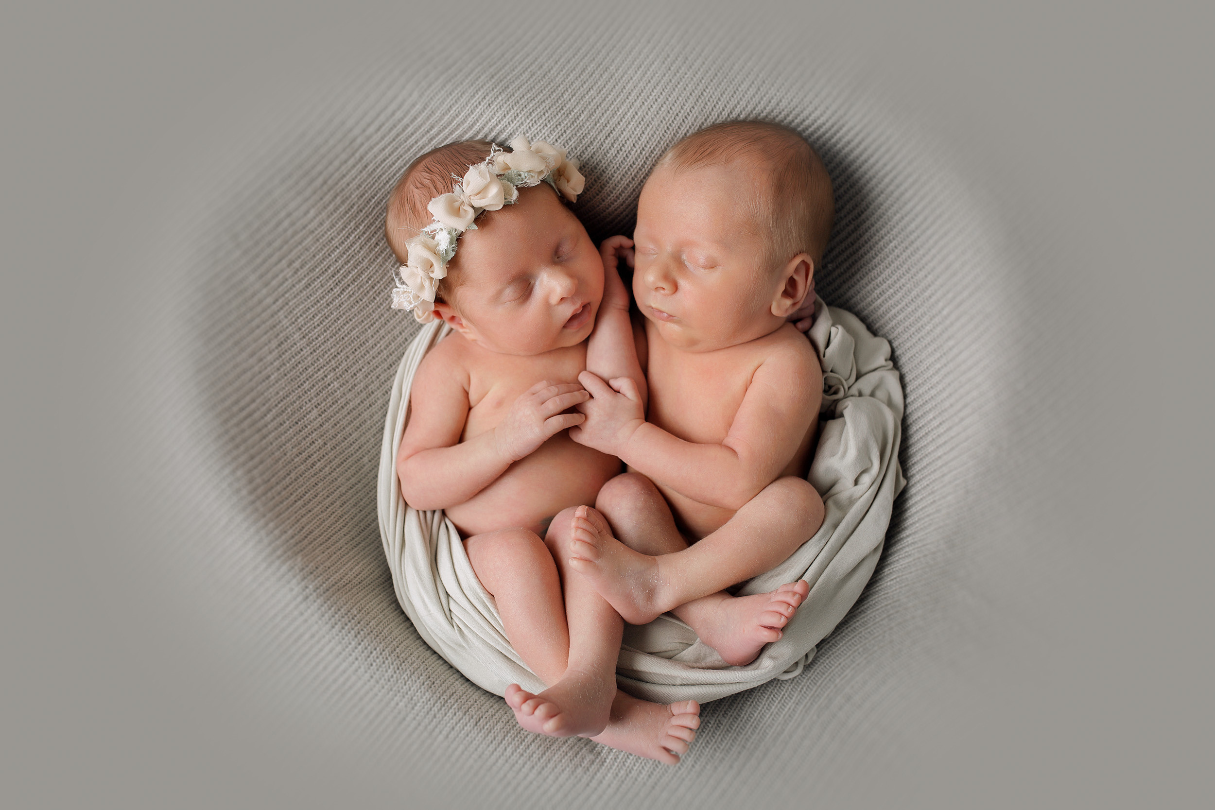 ВАНЯ и ЕВА двойняшки Classic. Фотограф новорожденных Оксана Полевская