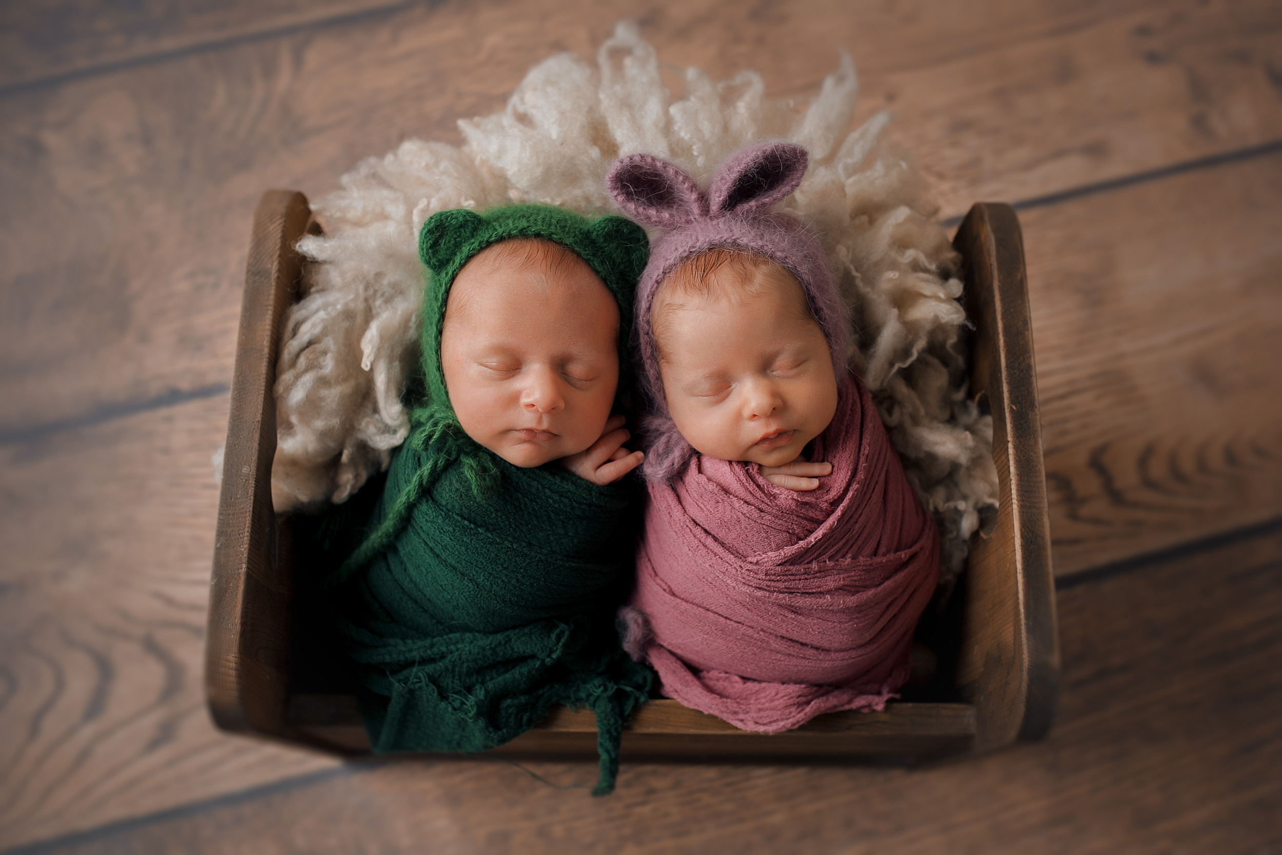 ВАНЯ и ЕВА двойняшки Classic. Фотограф новорожденных Оксана Полевская