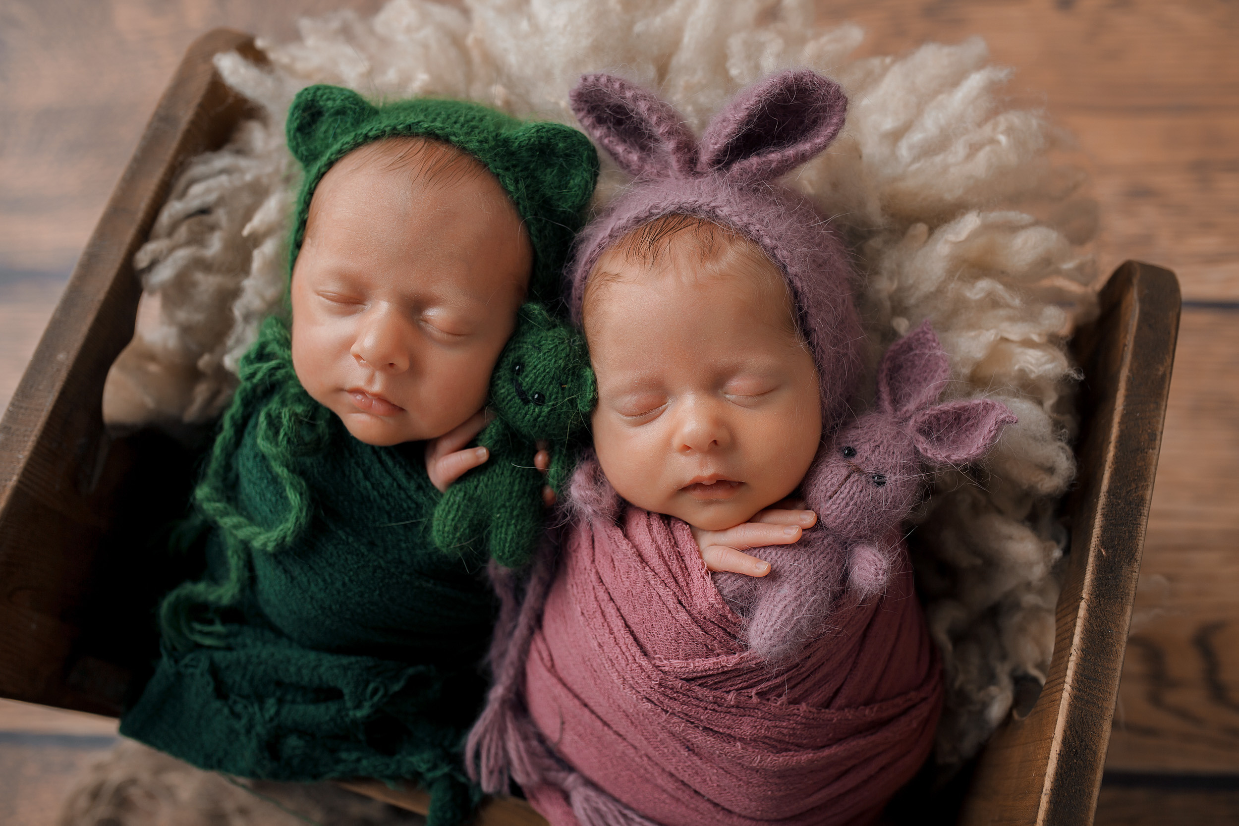 ВАНЯ и ЕВА двойняшки Classic. Фотограф новорожденных Оксана Полевская