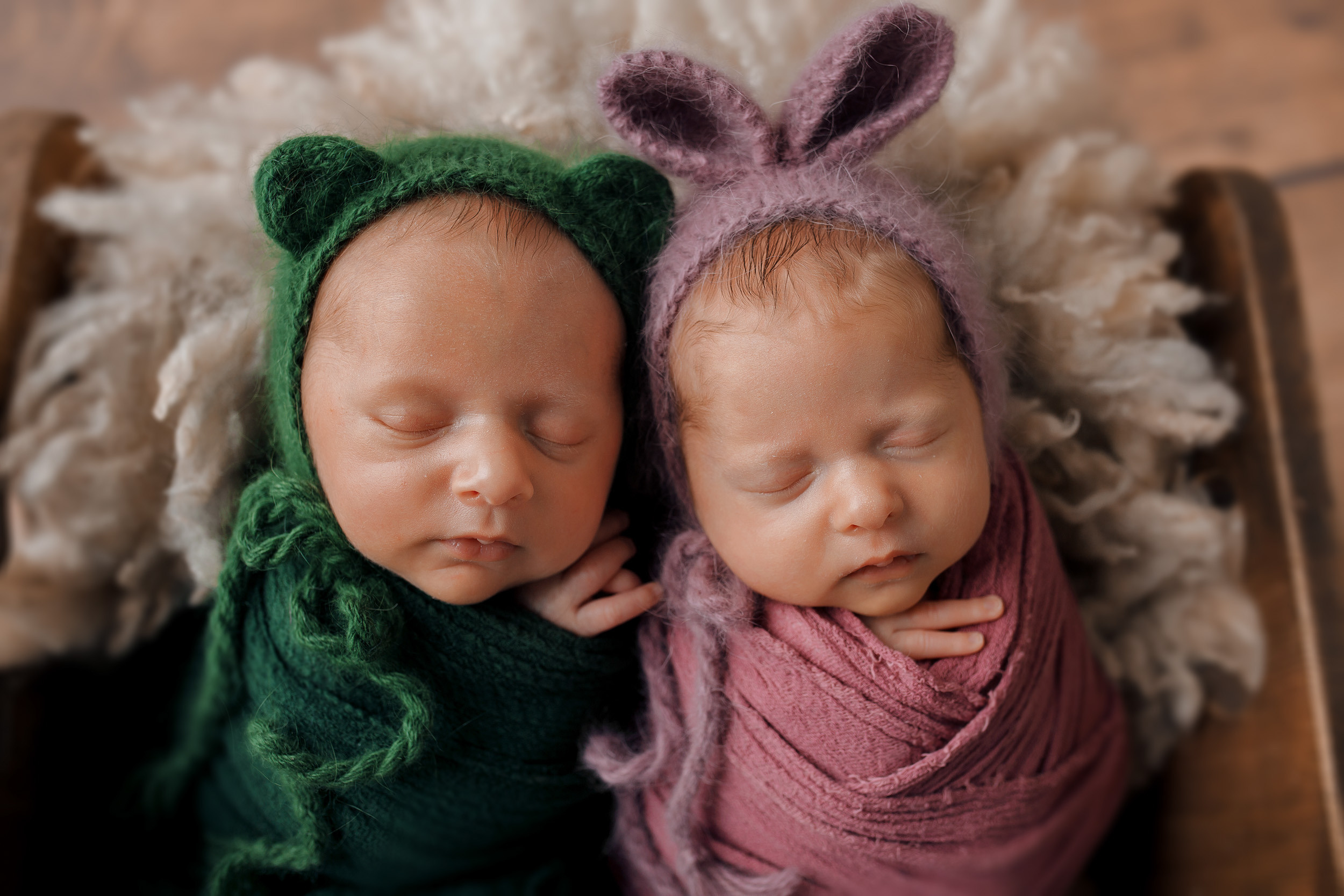 ВАНЯ и ЕВА двойняшки Classic. Фотограф новорожденных Оксана Полевская