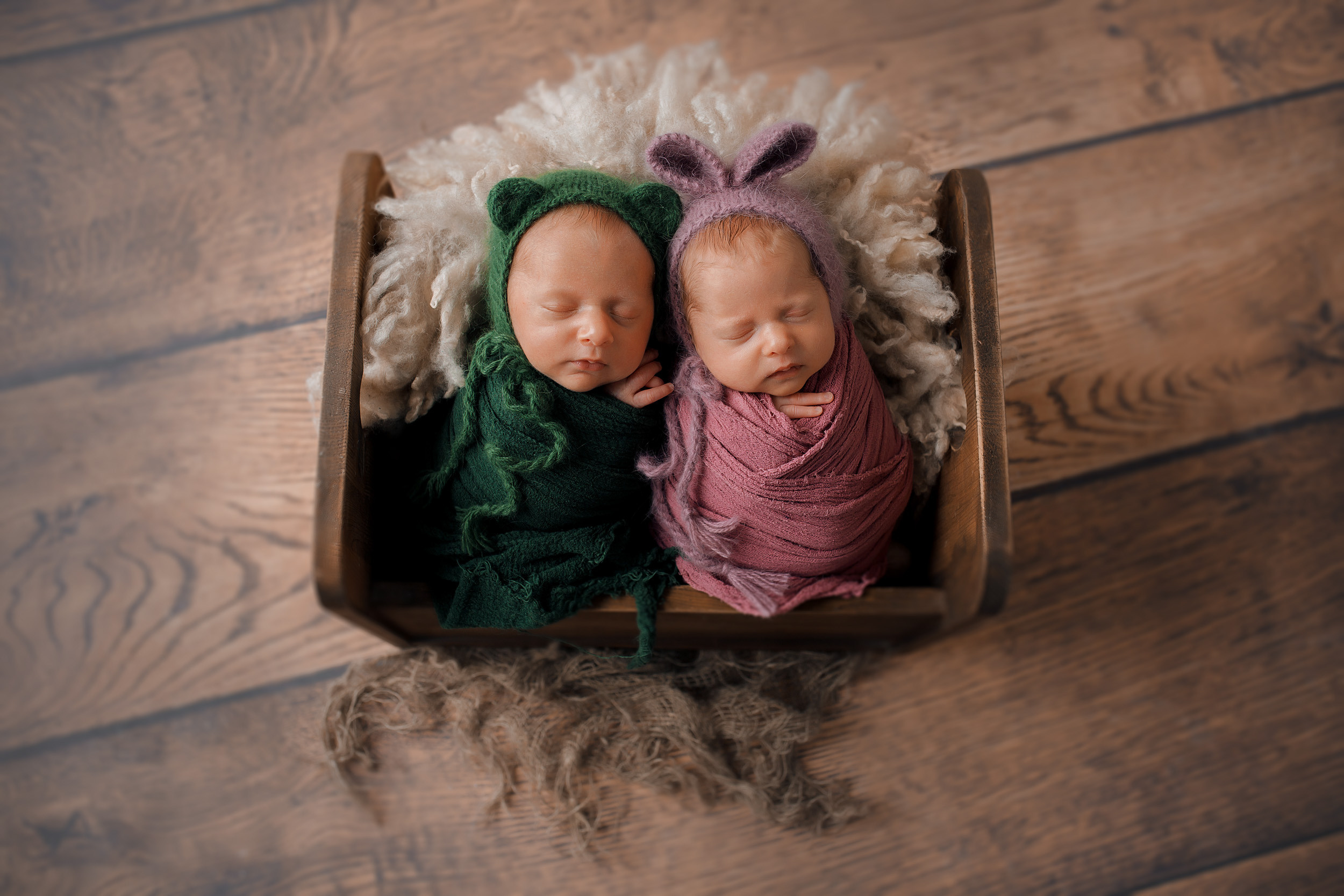ВАНЯ и ЕВА двойняшки Classic. Фотограф новорожденных Оксана Полевская