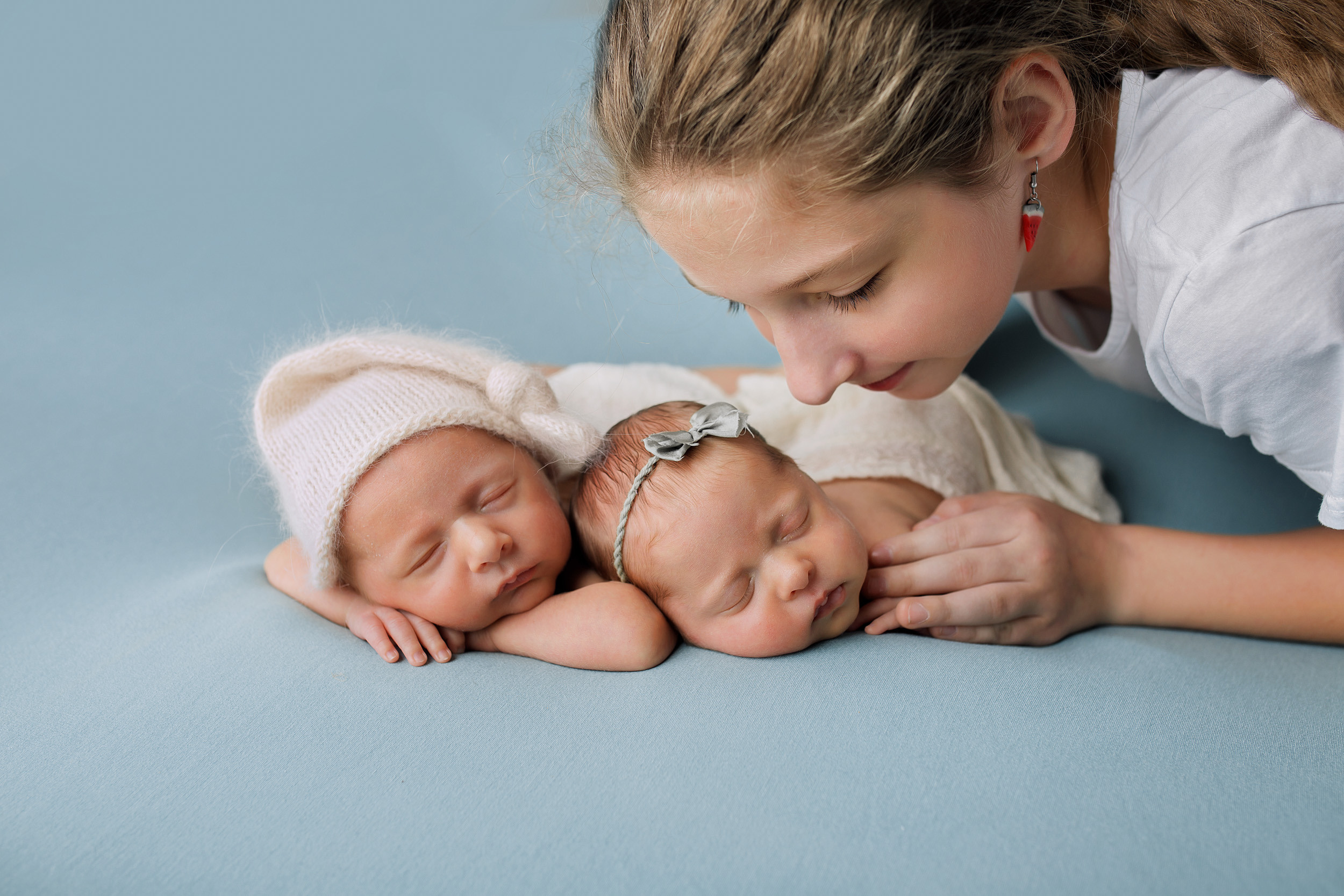 ВАНЯ и ЕВА двойняшки Classic. Фотограф новорожденных Оксана Полевская