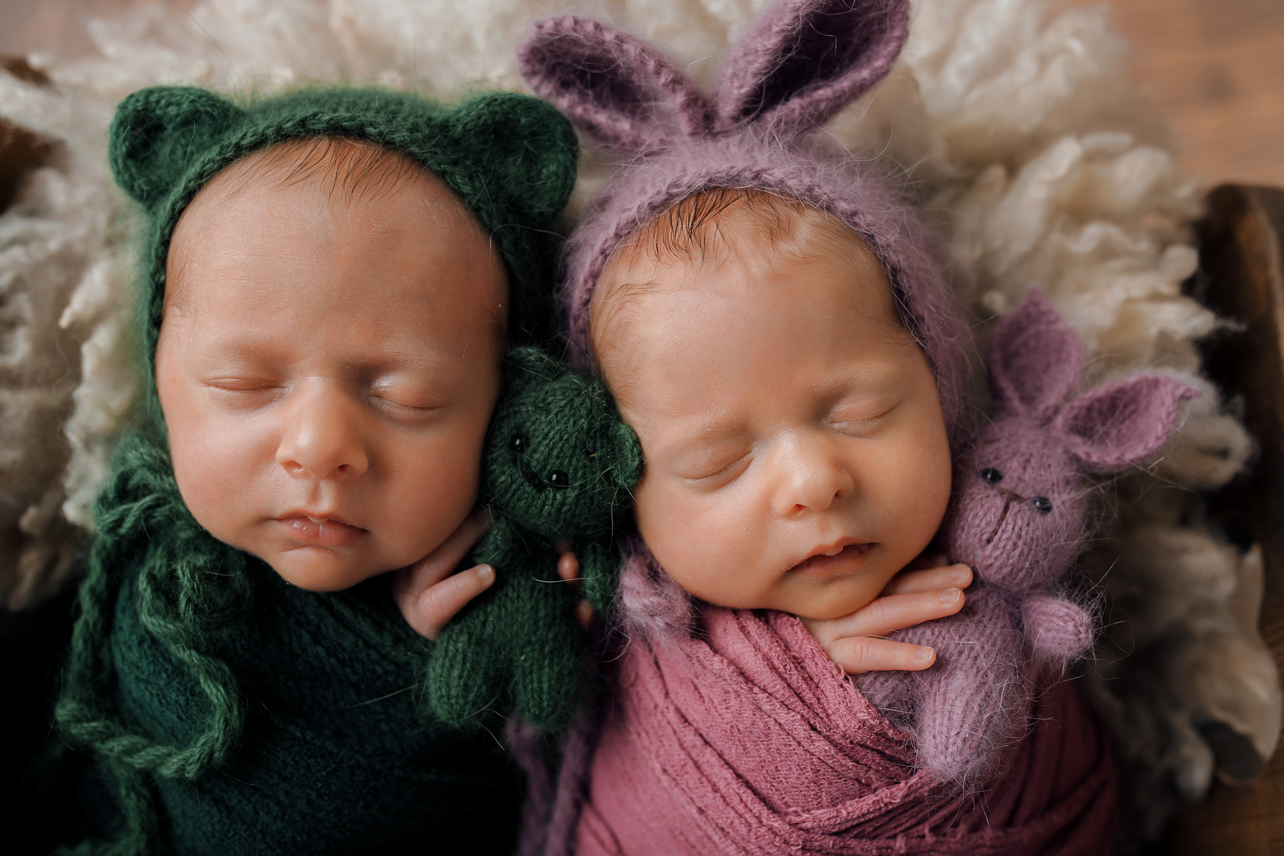 ВАНЯ и ЕВА двойняшки Classic. Фотограф новорожденных Оксана Полевская