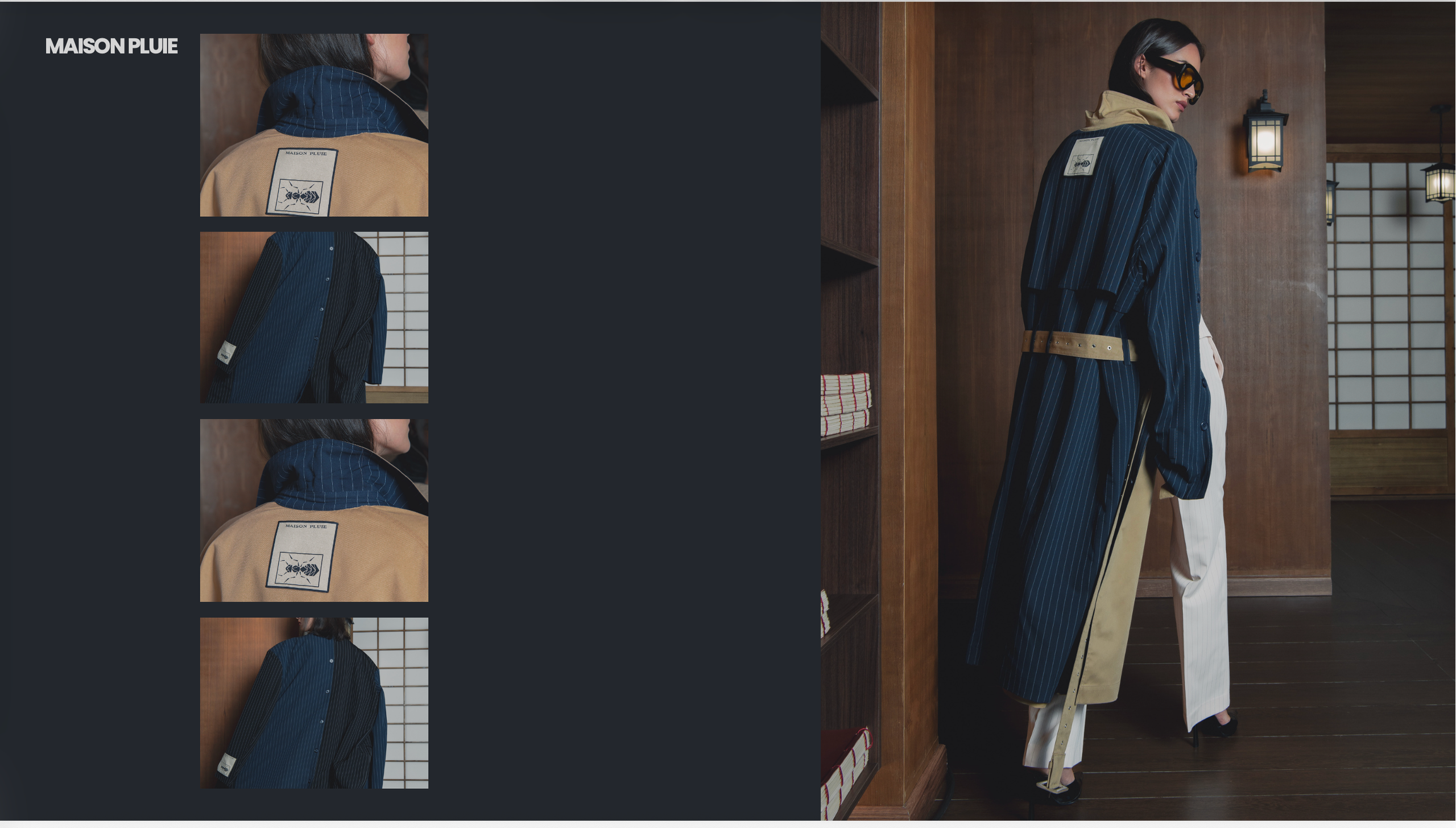 Lookbook layout for Maison Pluie Dubai brand. Elizaveta Filchenko. Fashion-photographer and director