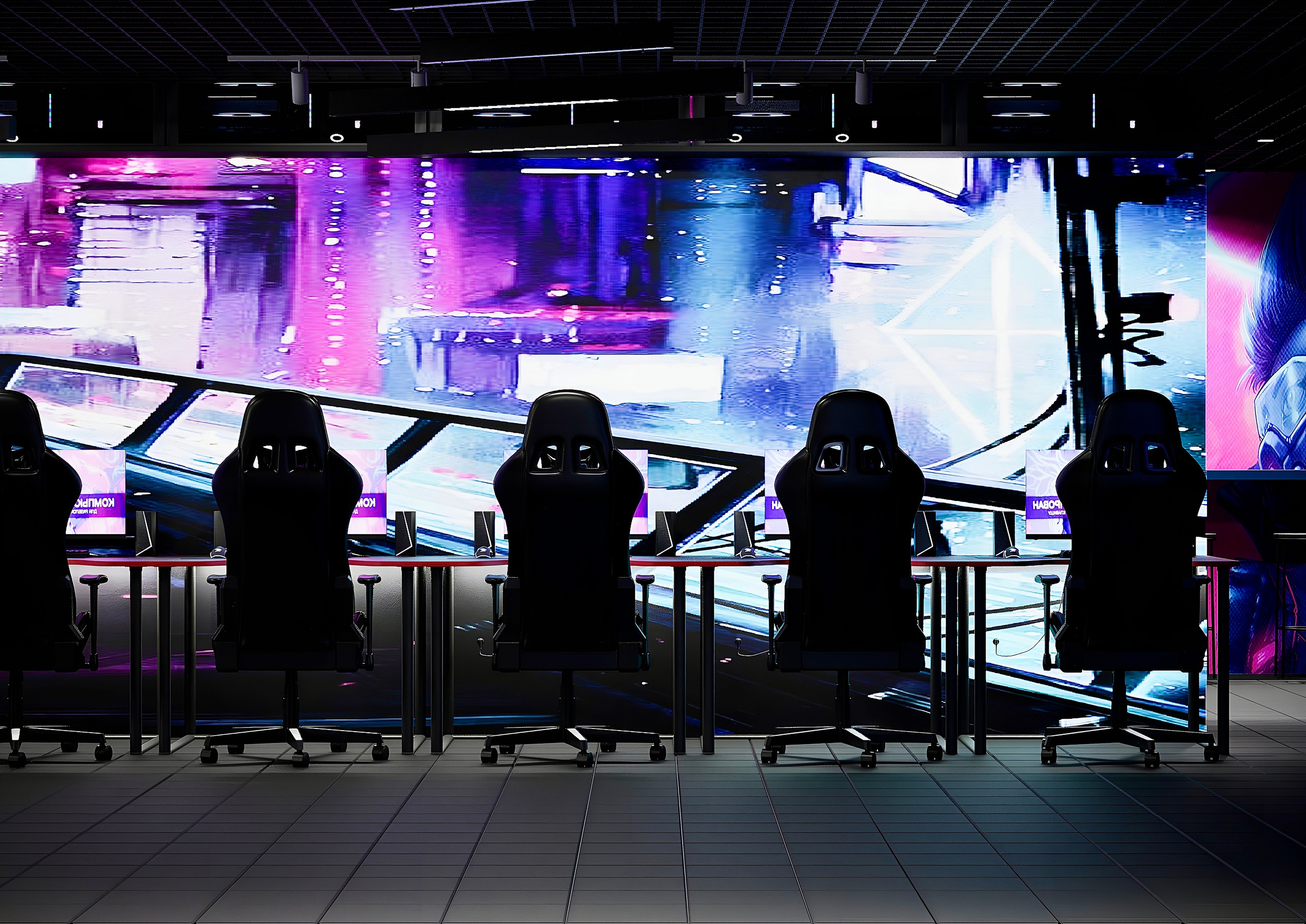 Компьютерный клуб «Soul Game» г. Санкт-Петербург. Батракова Наталья дизайнер интерьеров Санкт-Петербург Москва Архангель