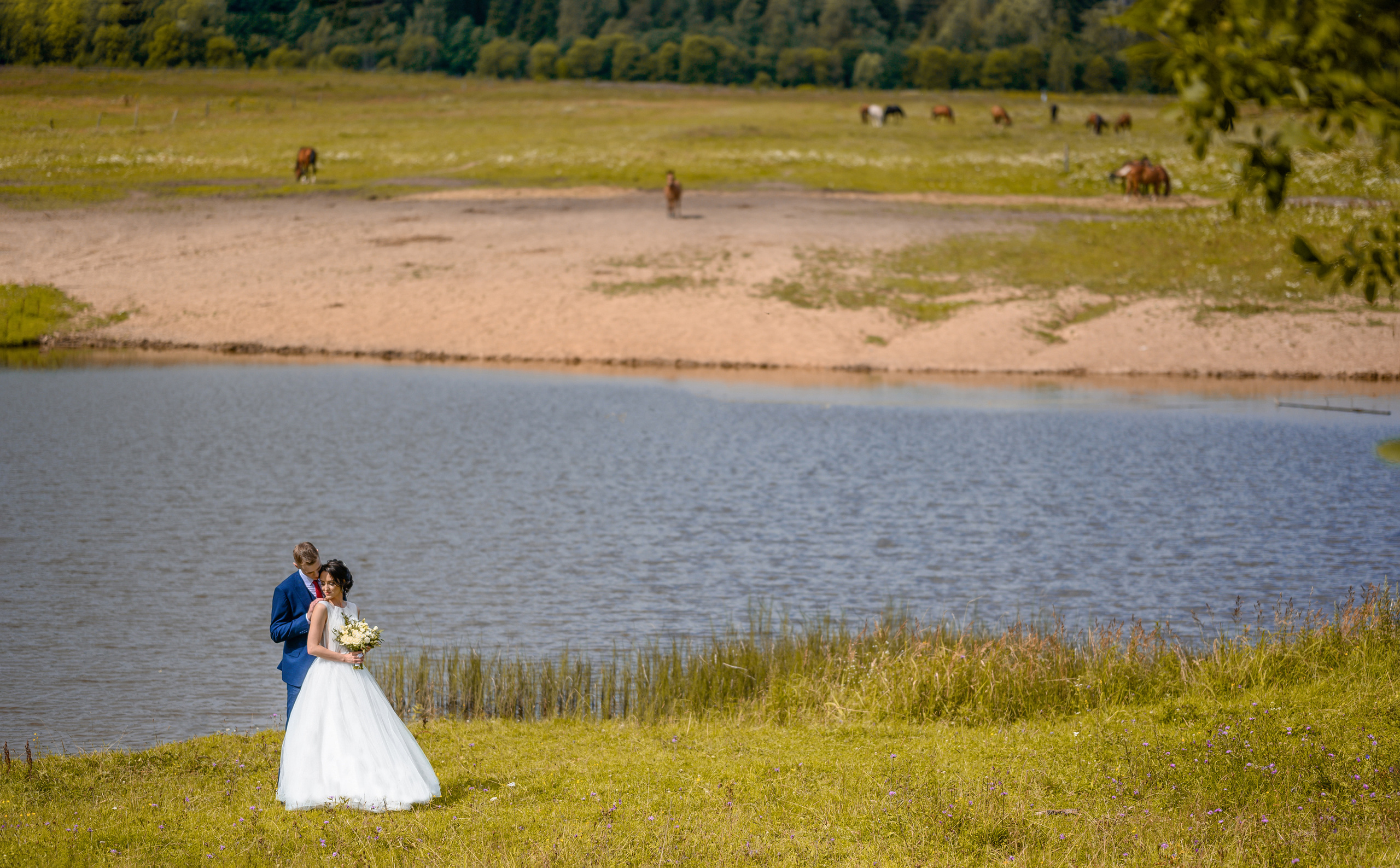 Прогулка в поле, свадьба в поле, прогулка лошади. Семейный и контент фотограф в Москве Alira