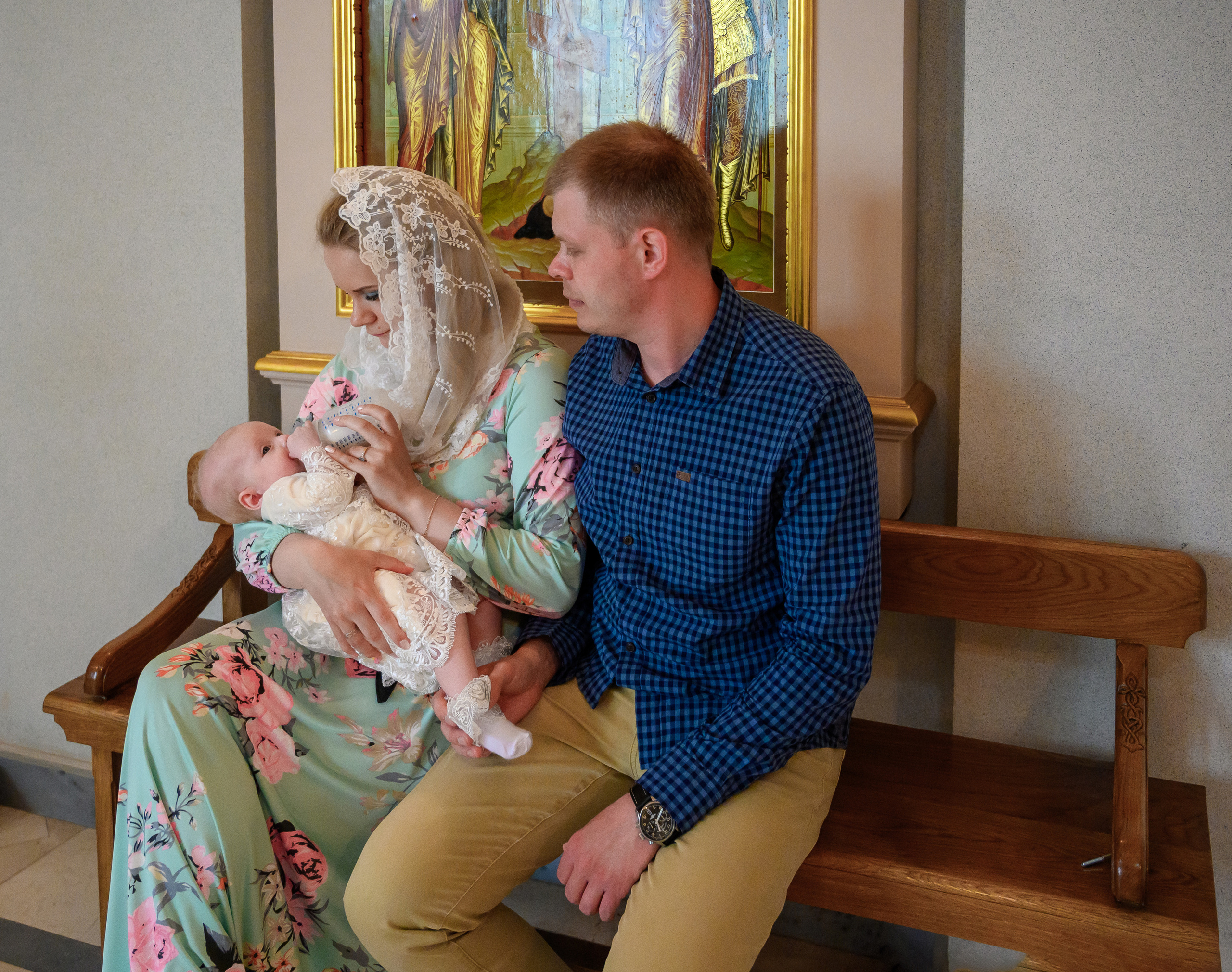 Крещение Варвары. Семейный и контент фотограф в Москве Alira