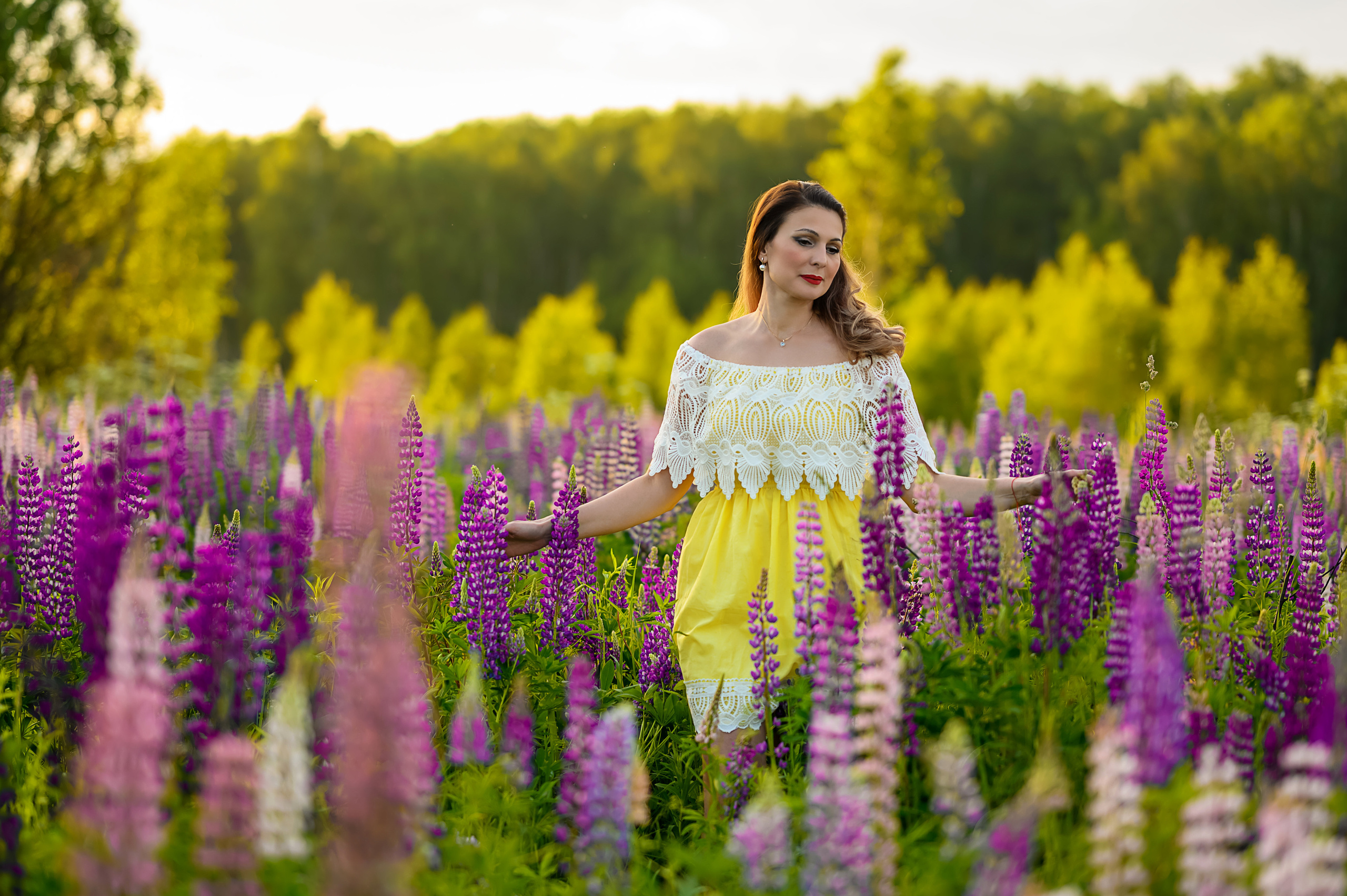 Цветение люпинов Ольга. Семейный и контент фотограф в Москве Alira