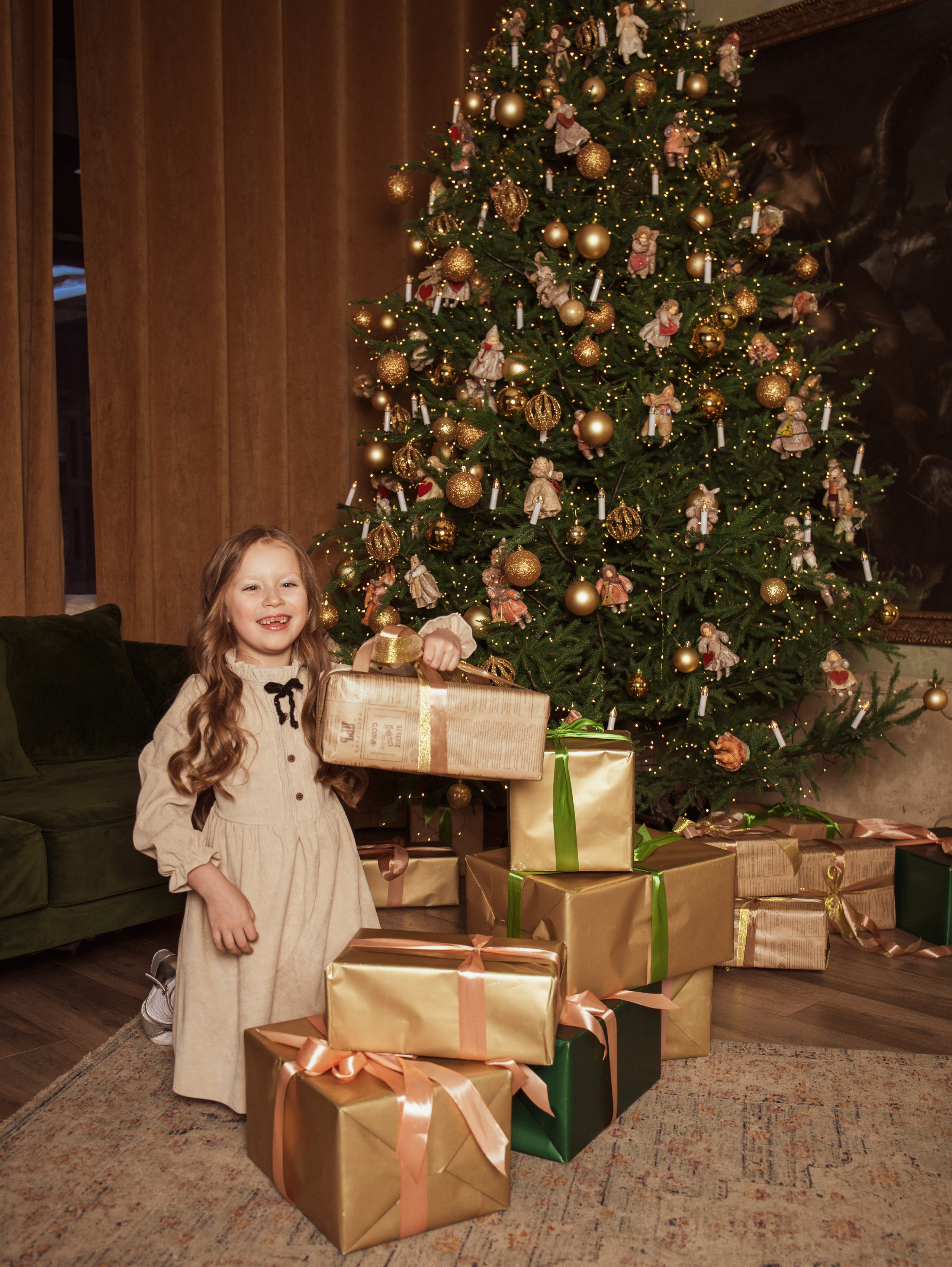 Мама с дочкой, новогодняя сьемка. Свадебный и семейный фотограф в Москве Мила Широких