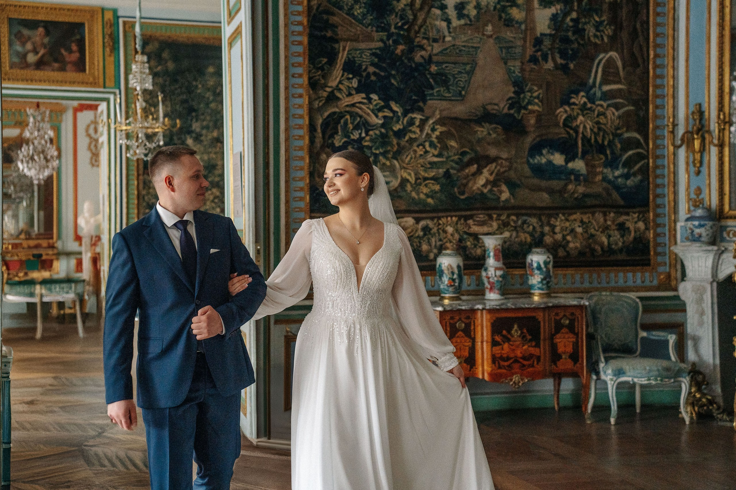 Свадебная фотосессия в Кусково и роспись в Итальянском дворике