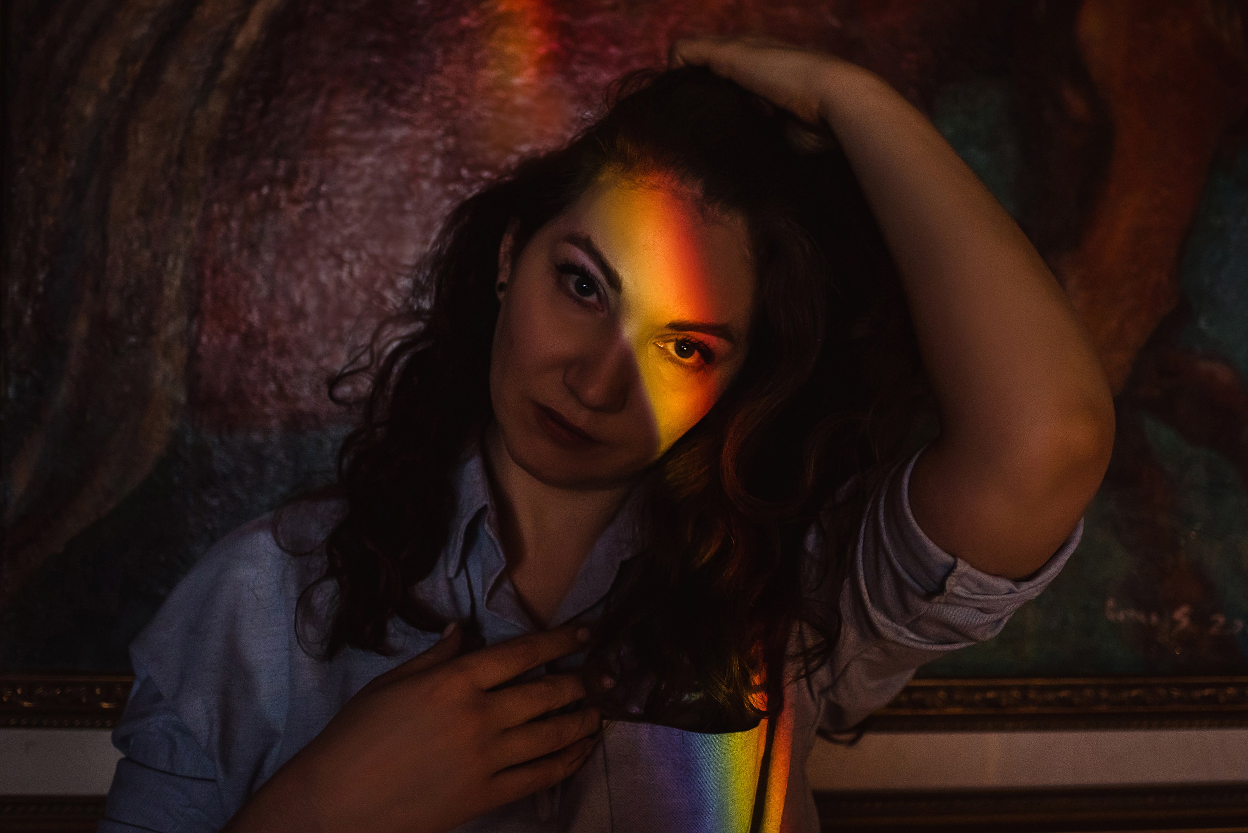 Квартира с картинами. Алиса, Андрей и их пушистая семья. Семейный Фотограф в Москве Ирина Хохлова