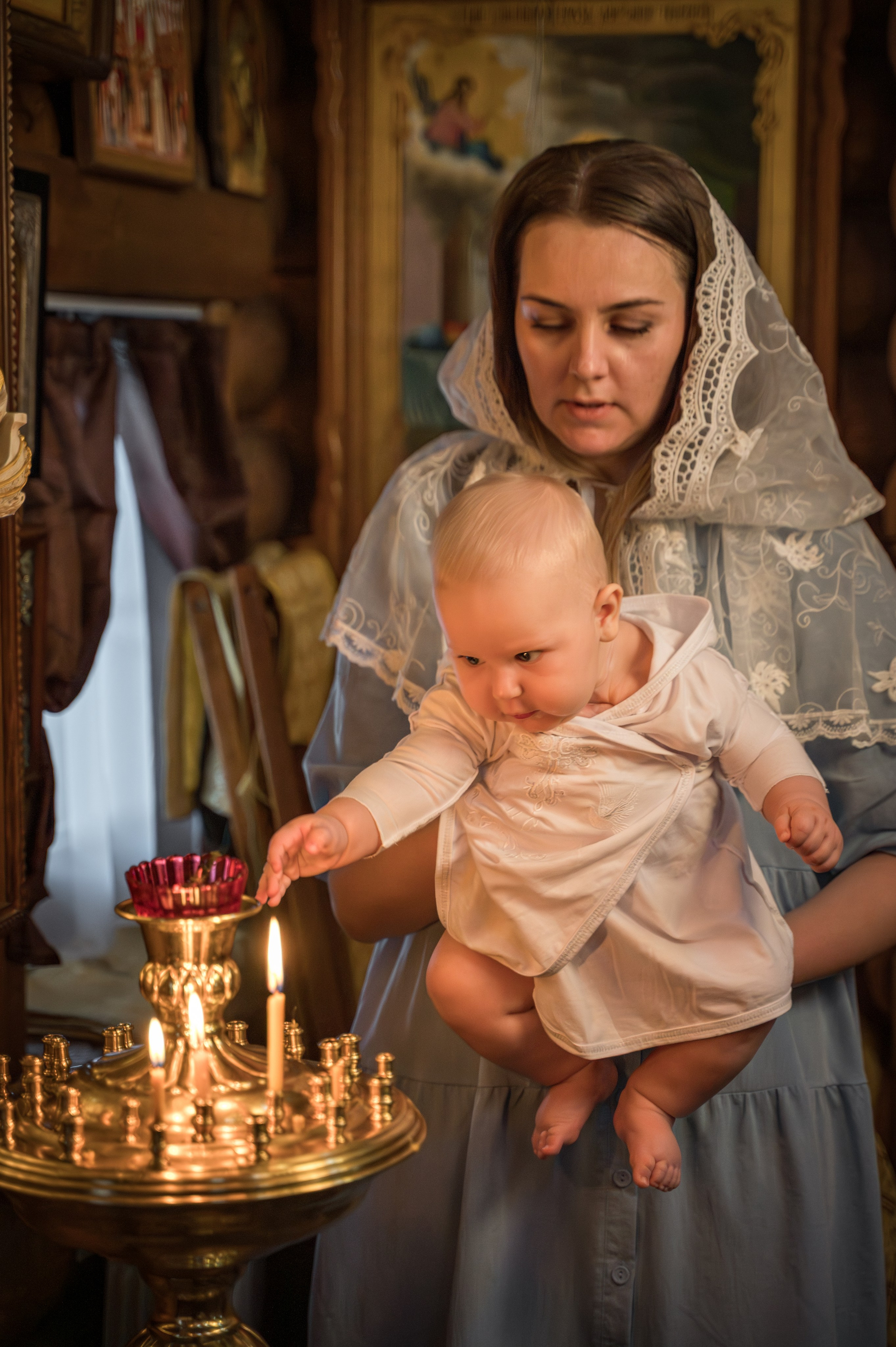 Крещение в Никольском храме д. Островцы