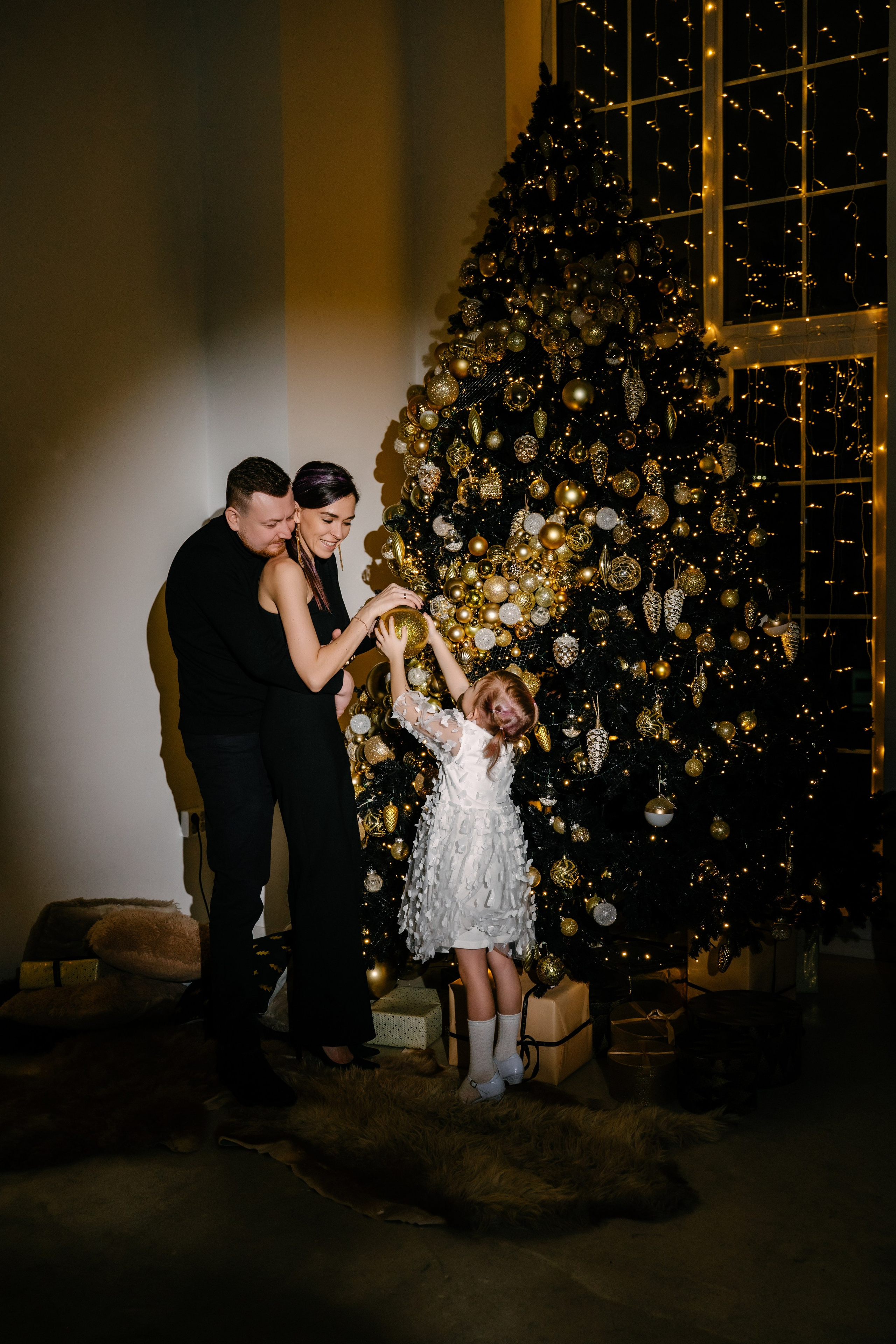 Вечерняя новогодняя съемка в студии. Свадебный фотограф Юлия Копылова